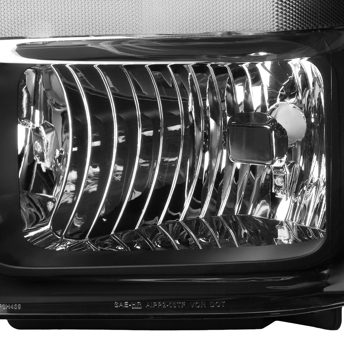 Dna Motoring Hl-Oh-Fsuper08-Bk-Cl1 Black Housing Headlights Replacement Compatible With 08-10 F-250 / F-350 / F-450 / F-550 Supe