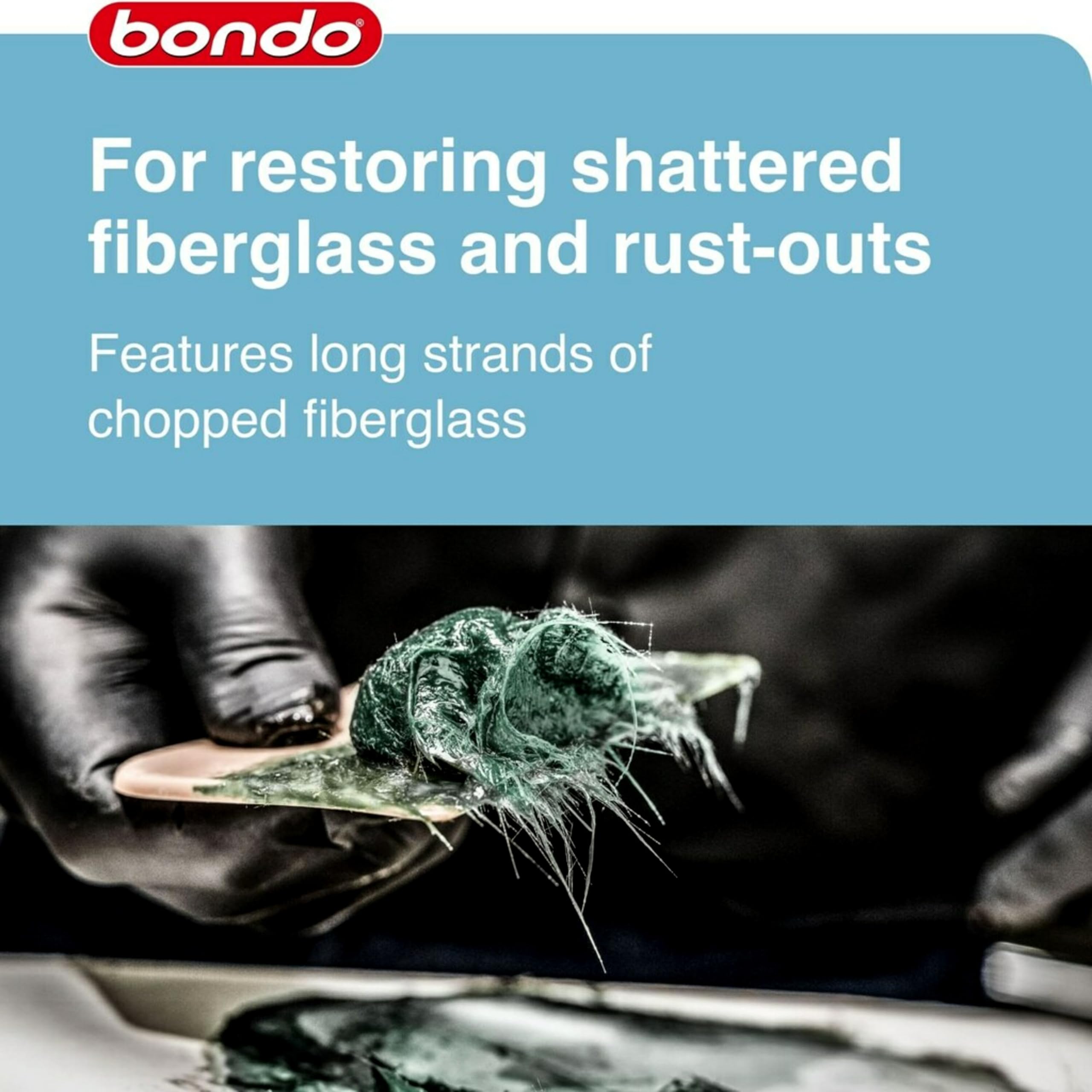 Bondo Bondo-Hair Long Strand Fiberglass Reinforced Filler, 00762, 1 Quart