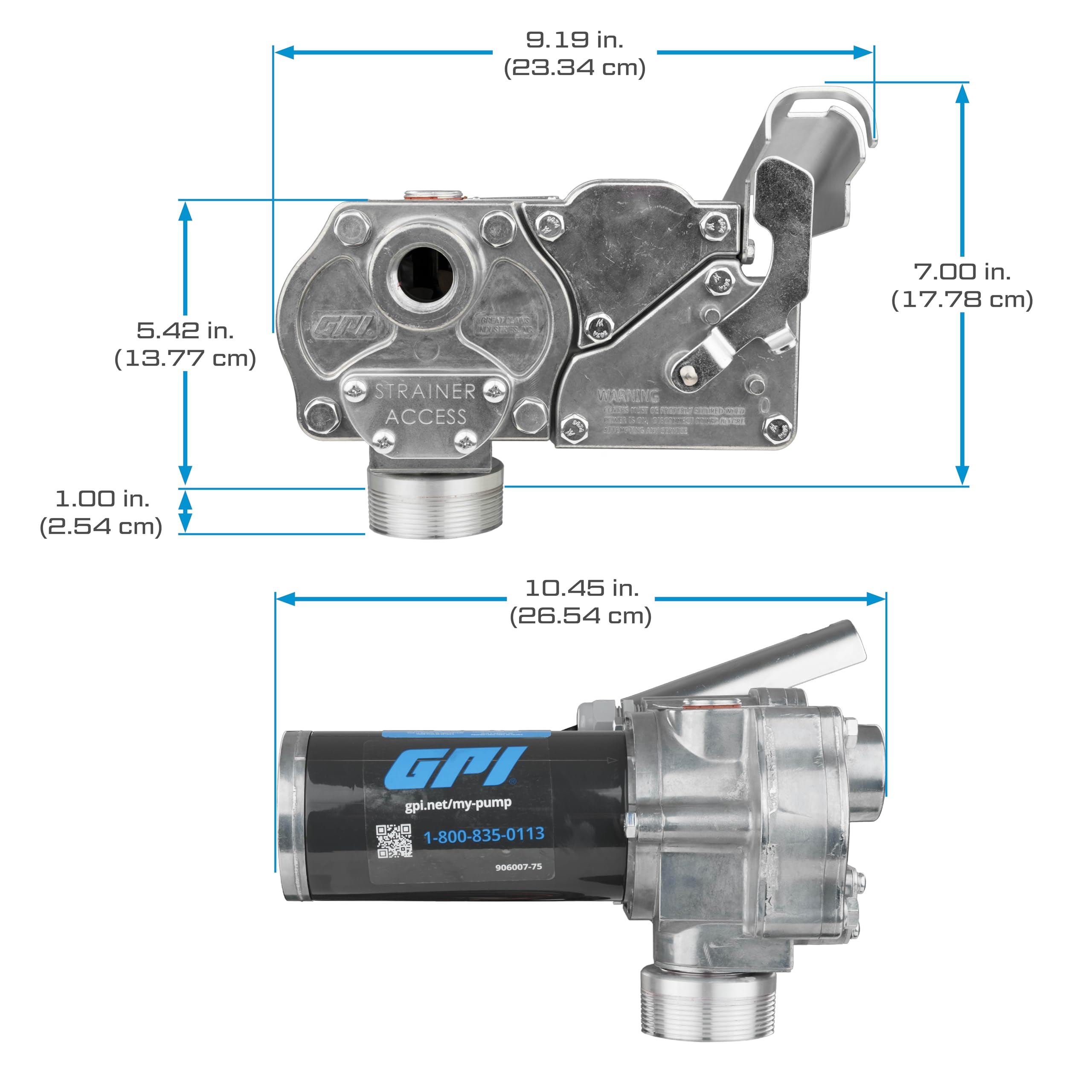 Gpi - M-150 Series Fuel Transfer Pump, Direct Mount- Pump Only, 15 Gpm, 12 Volt (110240-02)