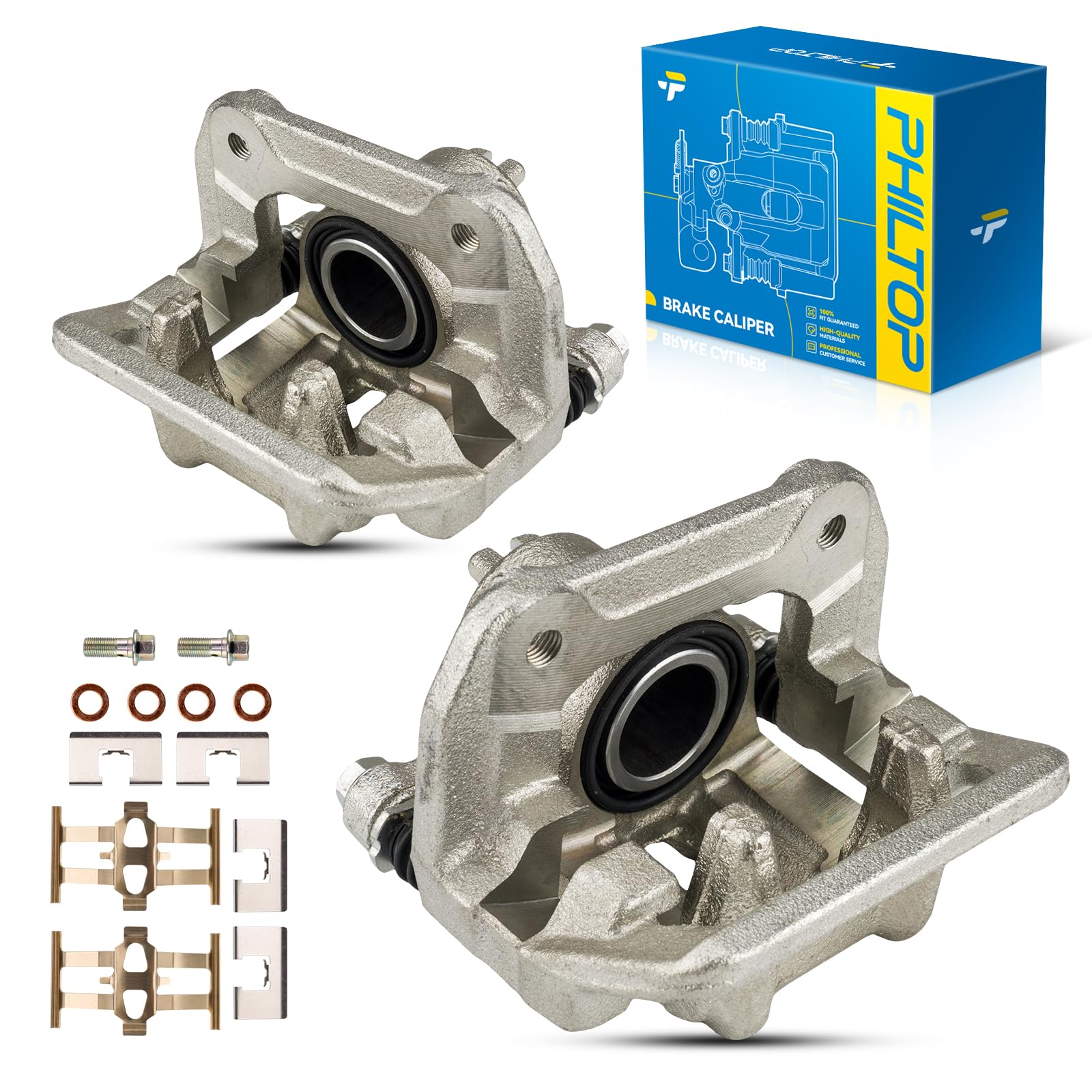 PHILTOP 19B2589 19B2588 Rear Disc Brake Caliper Assembly Fit for 1999-2008 Acura TL, 2003-2011 Honda Element, 2001-2003 Acura CL
