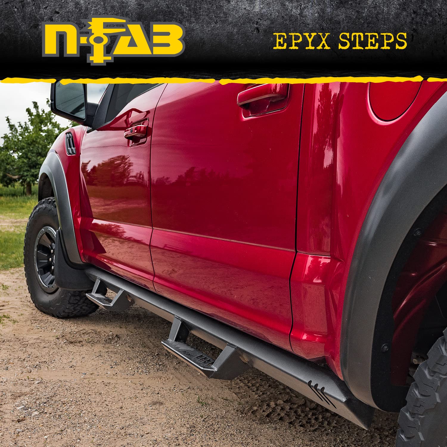 N-Fab Epyx Steps For Silverado/Sierra | Cab Length, Steel, Textured Black | Exc17Cc-Tx | Fits 2017-2019 Chevrolet Silverado/Gmc Sierra 2500 / 3500 2500 / 3500 Classic Model & Others