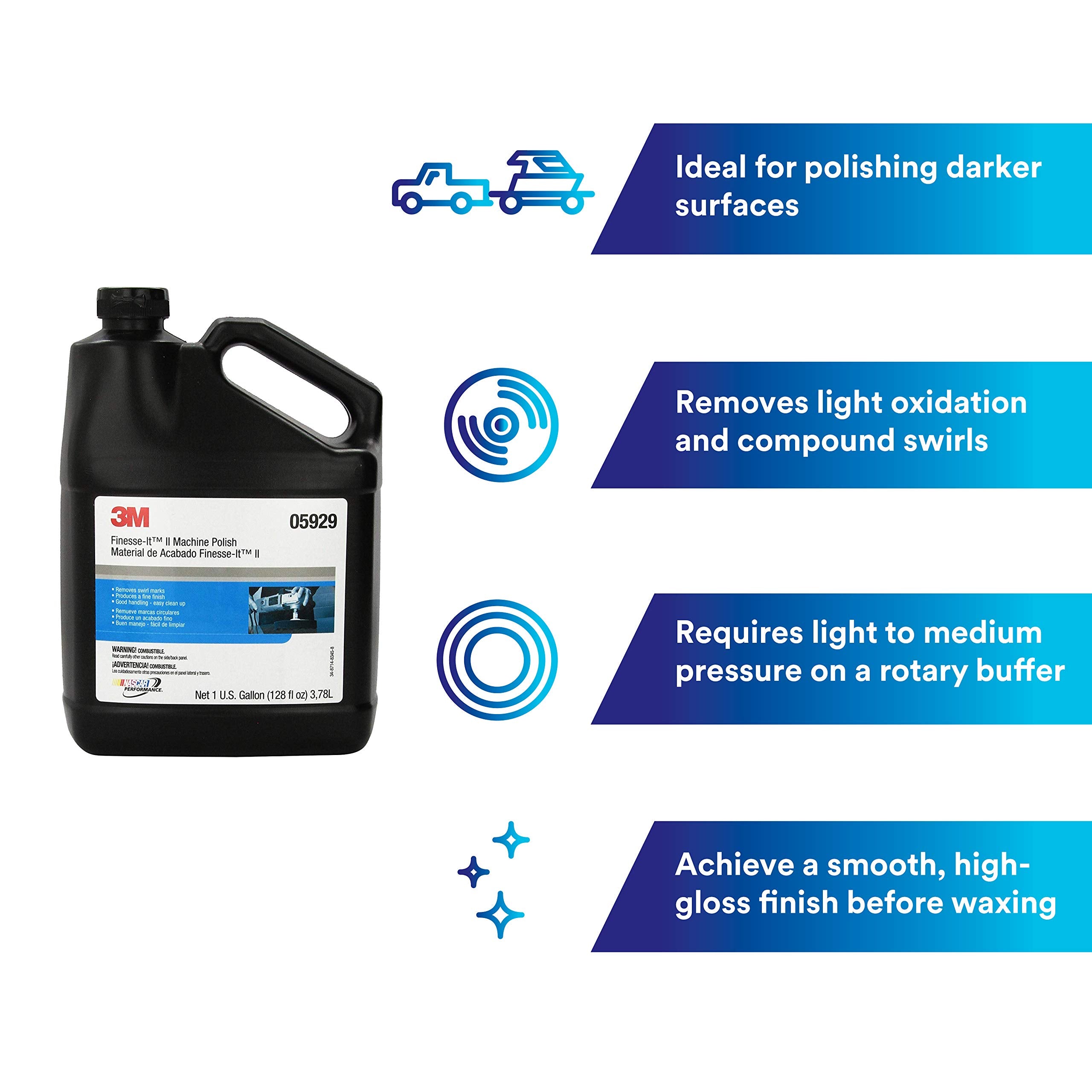 3M Finesse-It Ii Machine Polish, 05929, 1 Gal