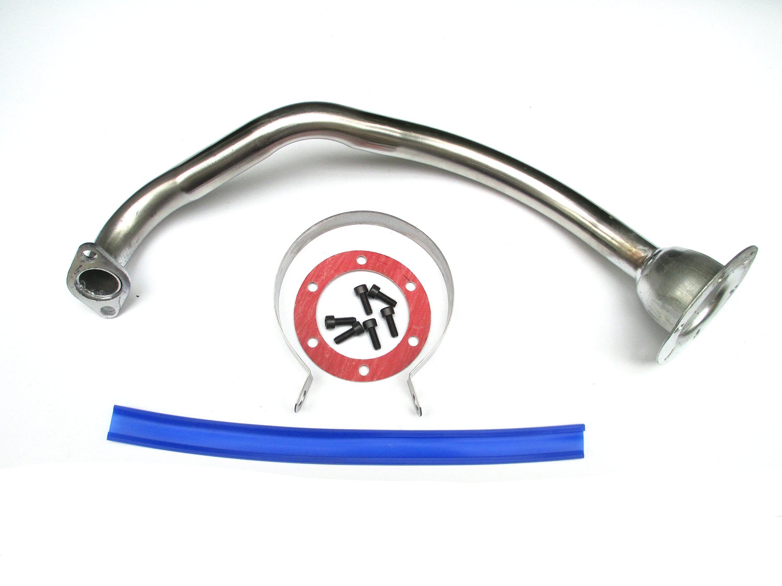 Usonline911 High Performance Exhaust System Muffler For Gy6 50Cc-400Cc 4 Stroke Scooters Atv Go Kart (Red&Blue)