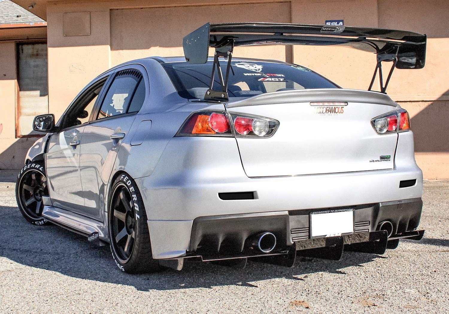 Ijdmtoy Smoked Lens Rear Bumper Reflector Lenses Compatible With 2008-2016 Mitsubishi Lancer, Evolution Evo 10 X, Oe-Spec Lh Rh