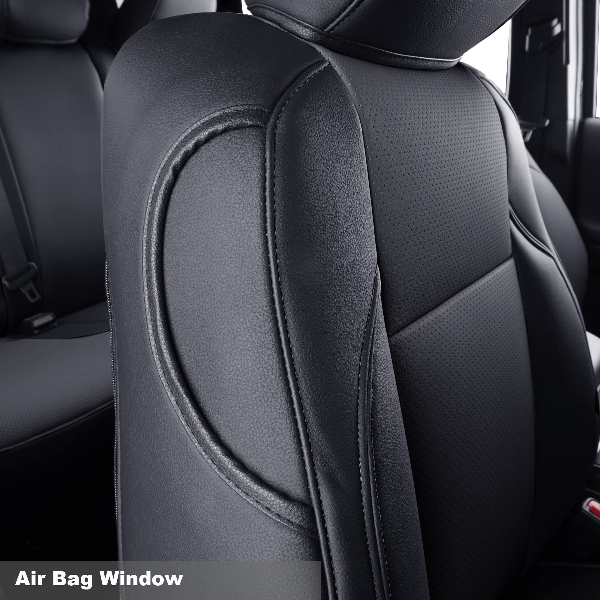 Luckyman Club 2 Front Tacoma Seat Covers Custom Fit 2016-2023 Tacoma Crew Cab And Extended Cab (Black 2 Pcs)