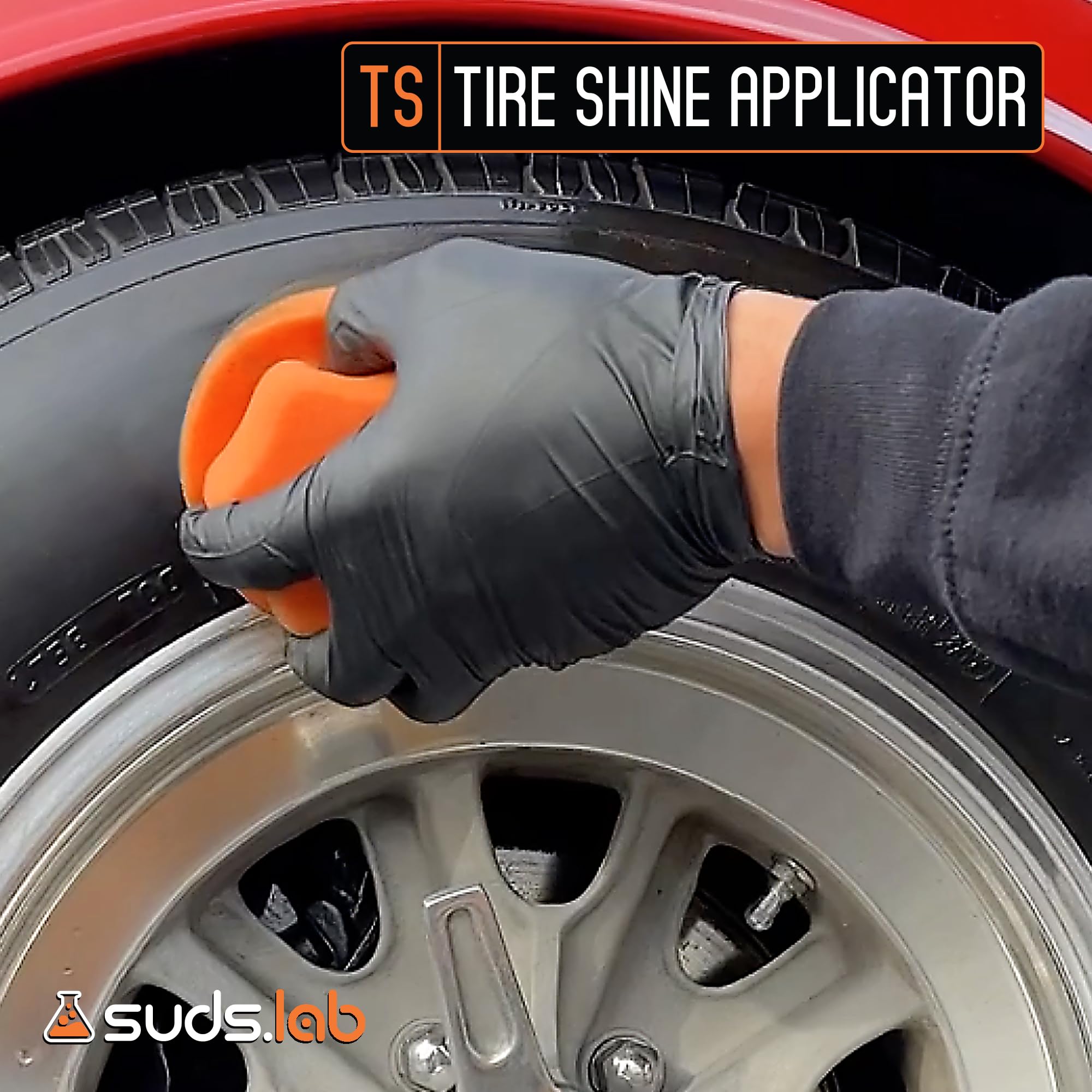 Suds Lab Ts Tire Shine Applicator - Reusable Foam Applicator For Tire Treatments - Use With Tire Gel, Tire Shine, Tire Wet, Tire