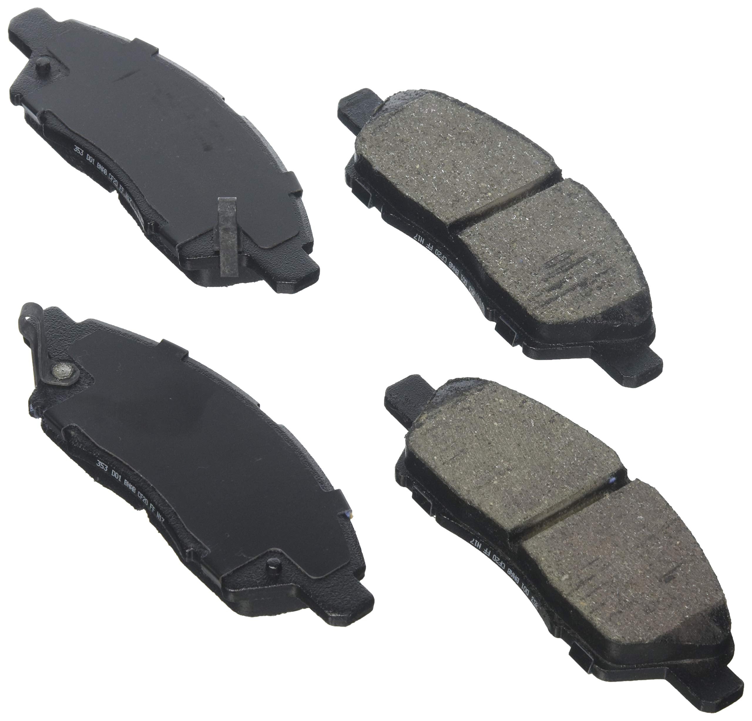 BOSCH BE1592H Blue Ceramic Disc Brake Pad Set With Hardware - Compatible With Select Nissan Versa, Versa Note; FRONT
