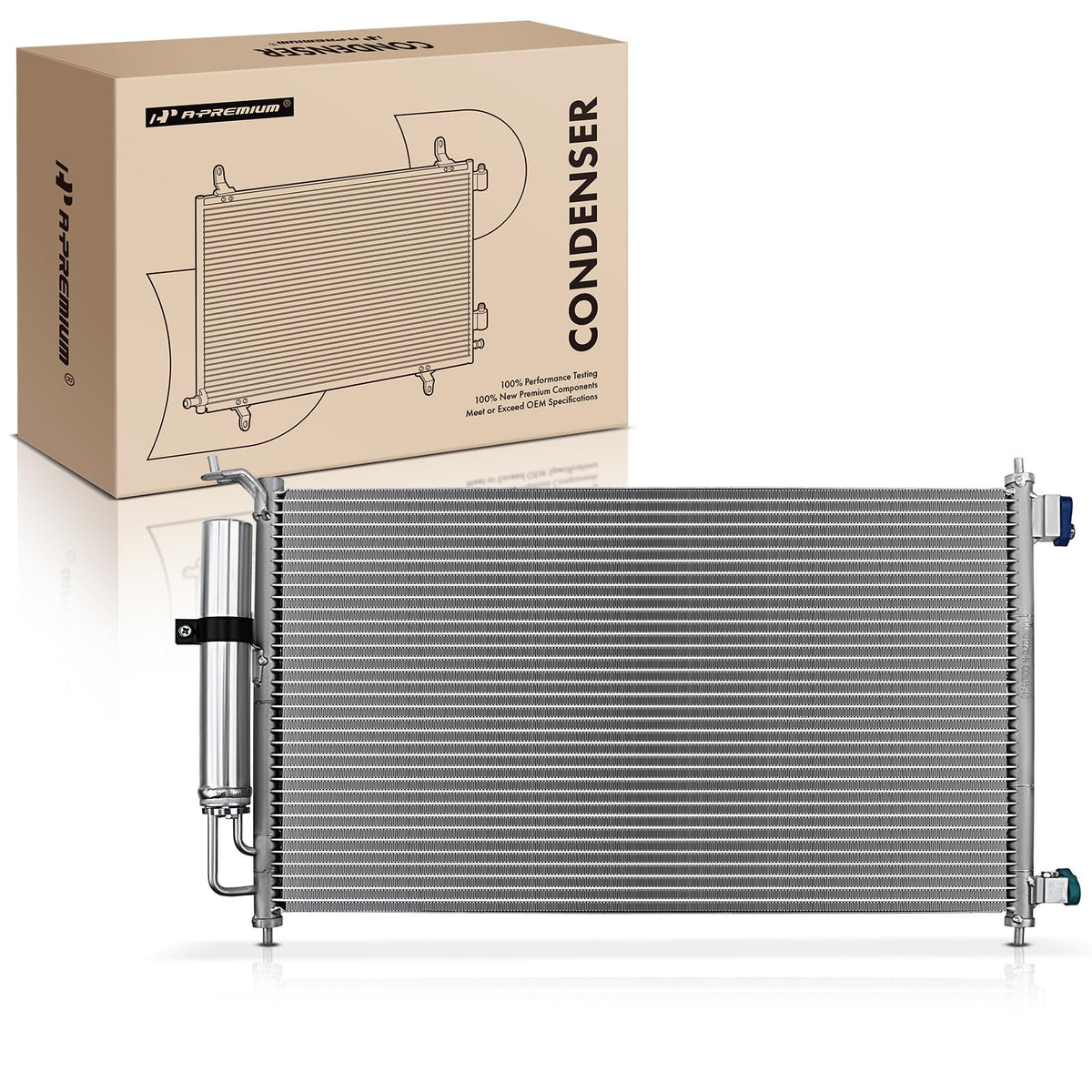 A-Premium Air Conditioning A/C Condenser Compatible with Nissan Versa 2007-2012, Cube 2009-2014, Replace# 92110AX800