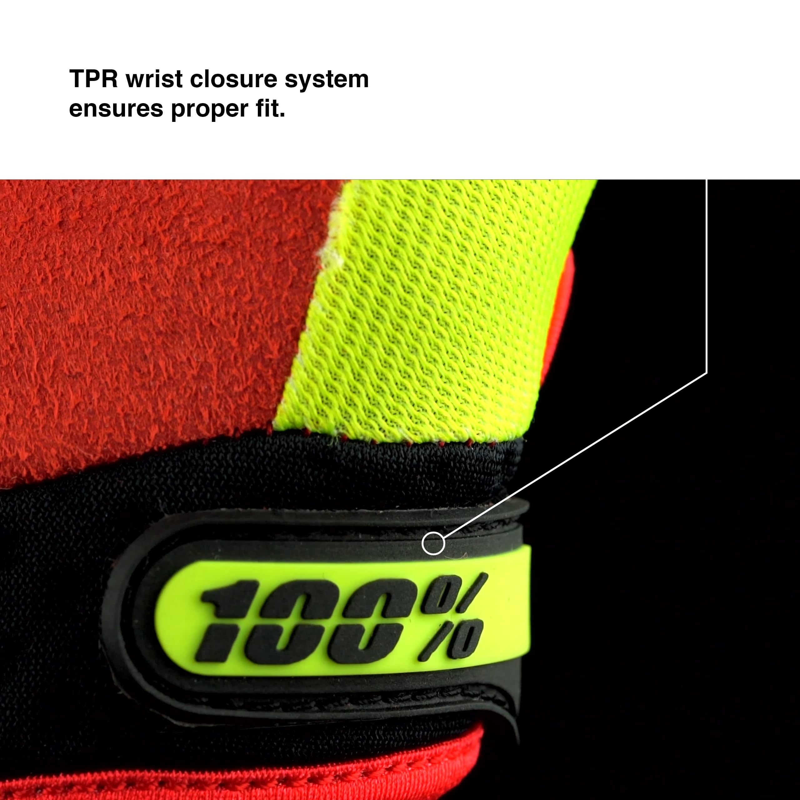 100% RIDEFIT Glove - Touch Screen Friendly & Lightweight Gloves for Bike Riding & MX - Bike Gloves with Neoprene Design - Navy/W