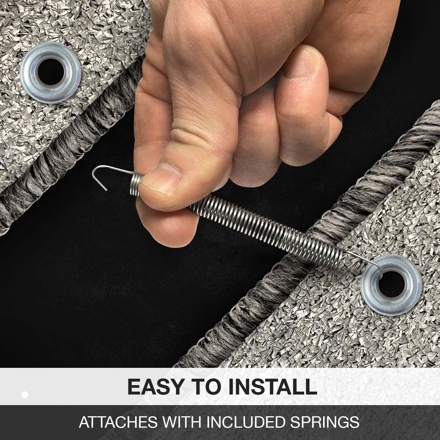 Prest-O-Fit 2-1053 Jumbo Wraparound + Plus Rv Step Rug Stone Gray 23 In. Wide