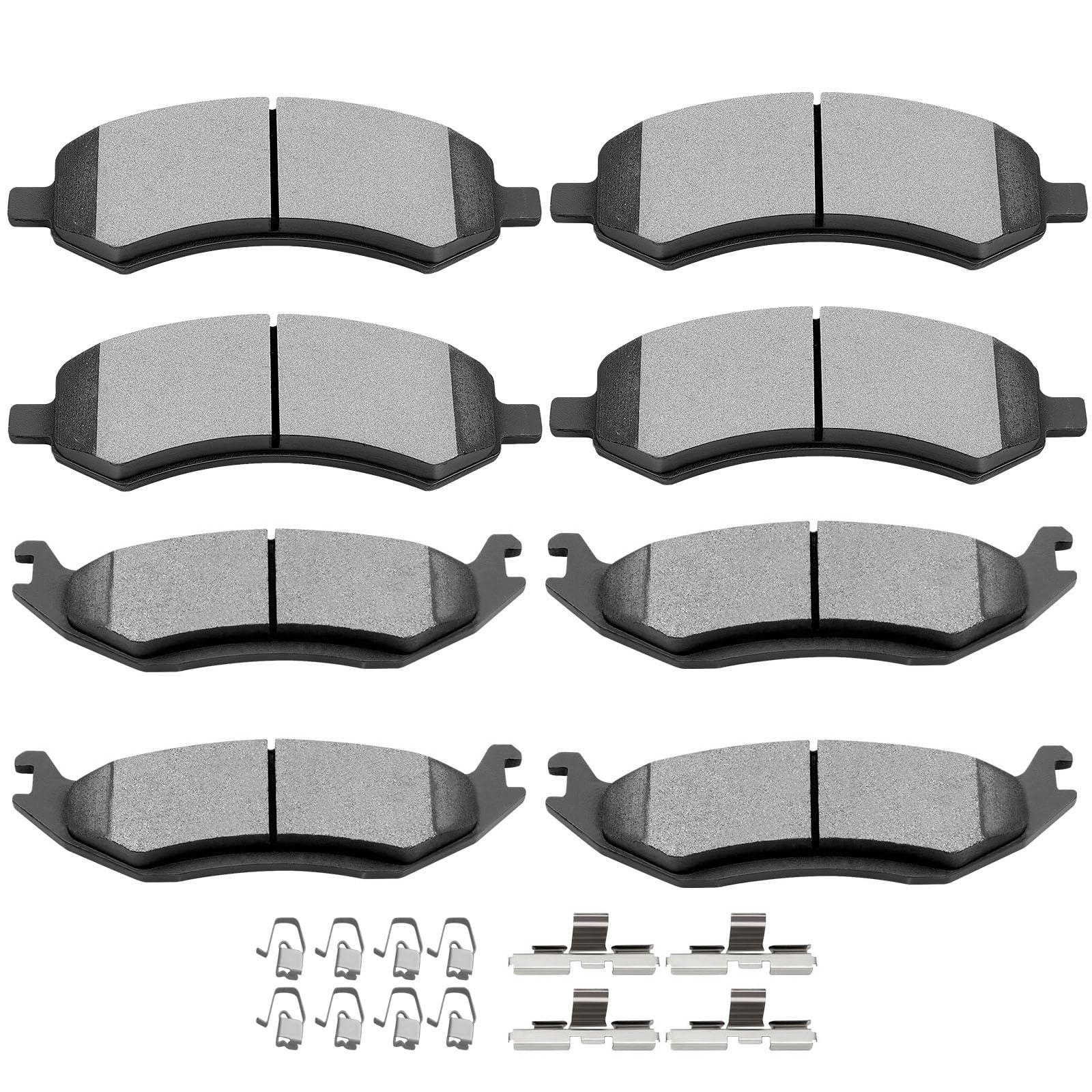 Scitoo Ceramic Pads Full Set Front Rear Brakes Pad Fit For 2007-2009 For Dodge For Durango,2006-2010 For Dodge For Ram 1500,2011