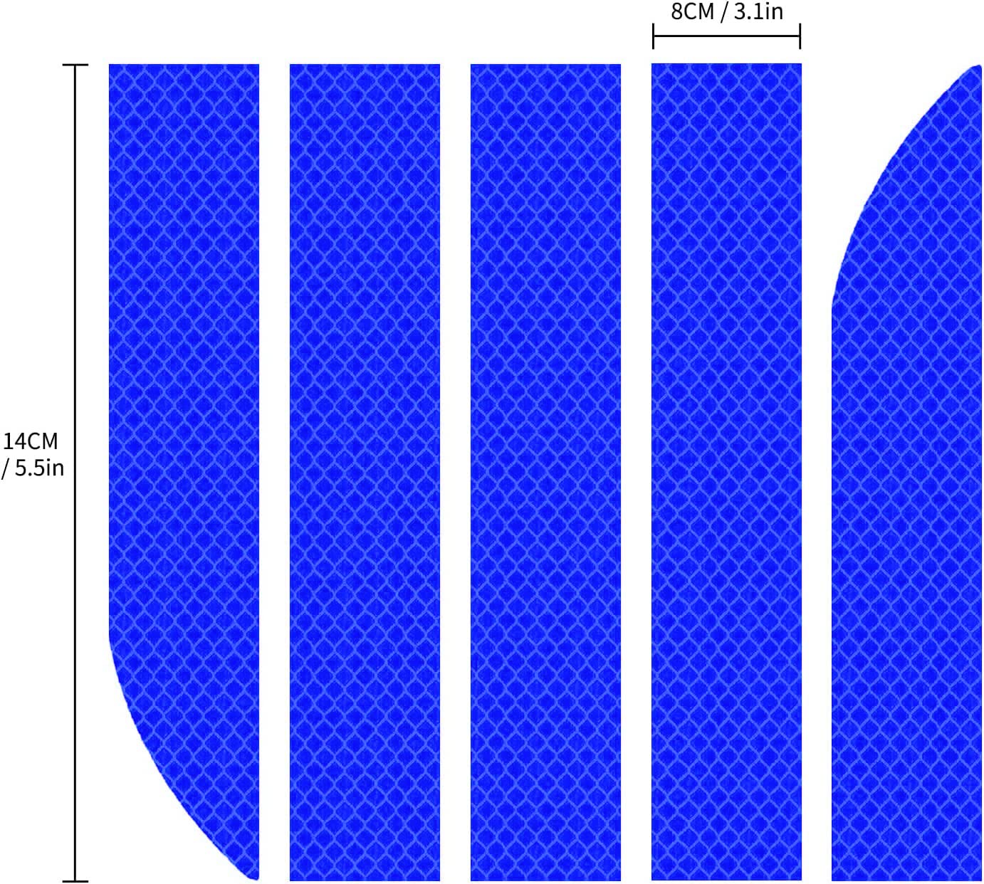 RUANTE Universal Car Reflective Stickers Super Reflective Car Boot Tailgate Trim Stickers Car Anti-Collision Strips Reflective S