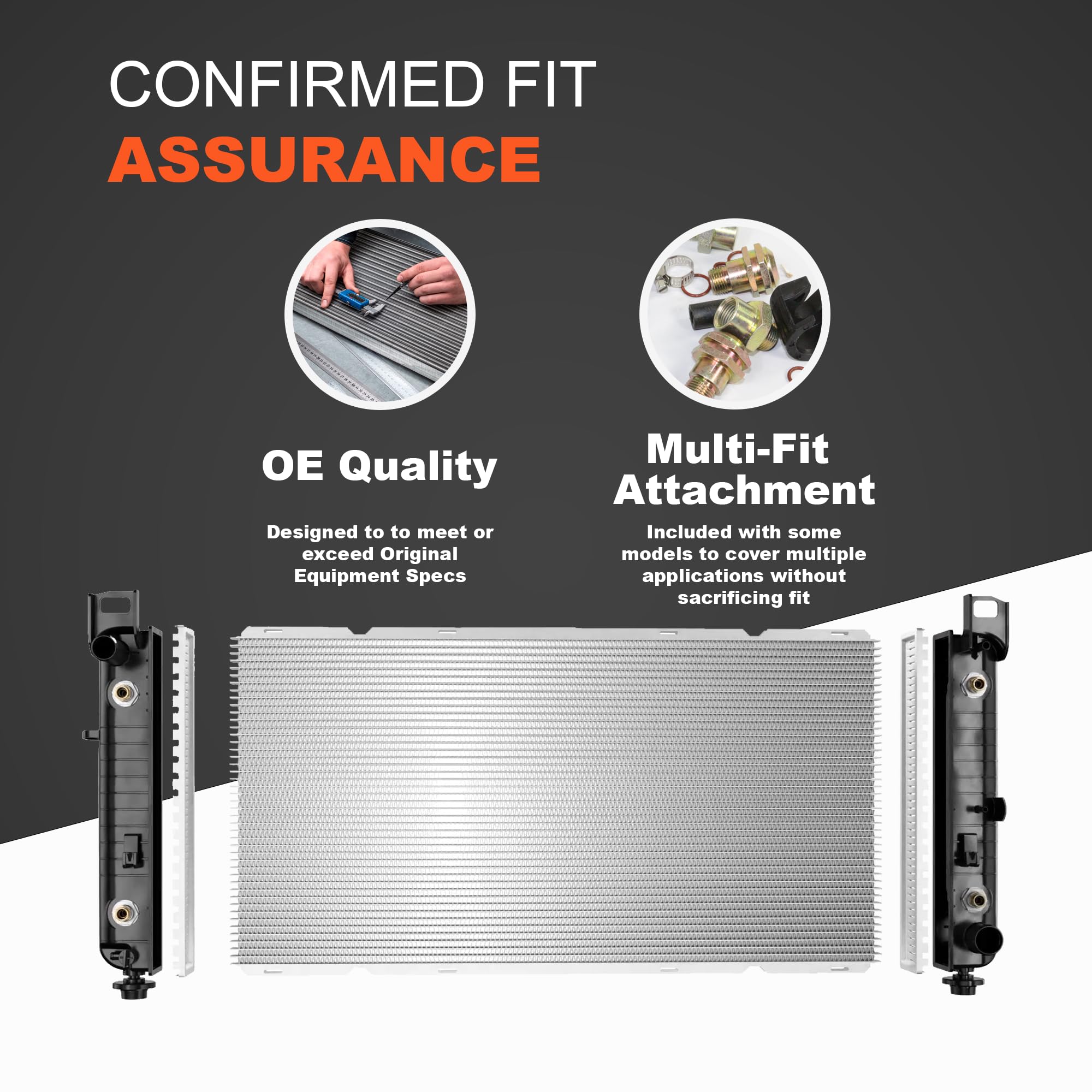 Klimoto Radiator | Compatible with Jeep TJ 1997-2006 Wrangler 1987-2006 2.4L 2.5L 4.0L 4.2L | Compatible with CH3010221 04087642