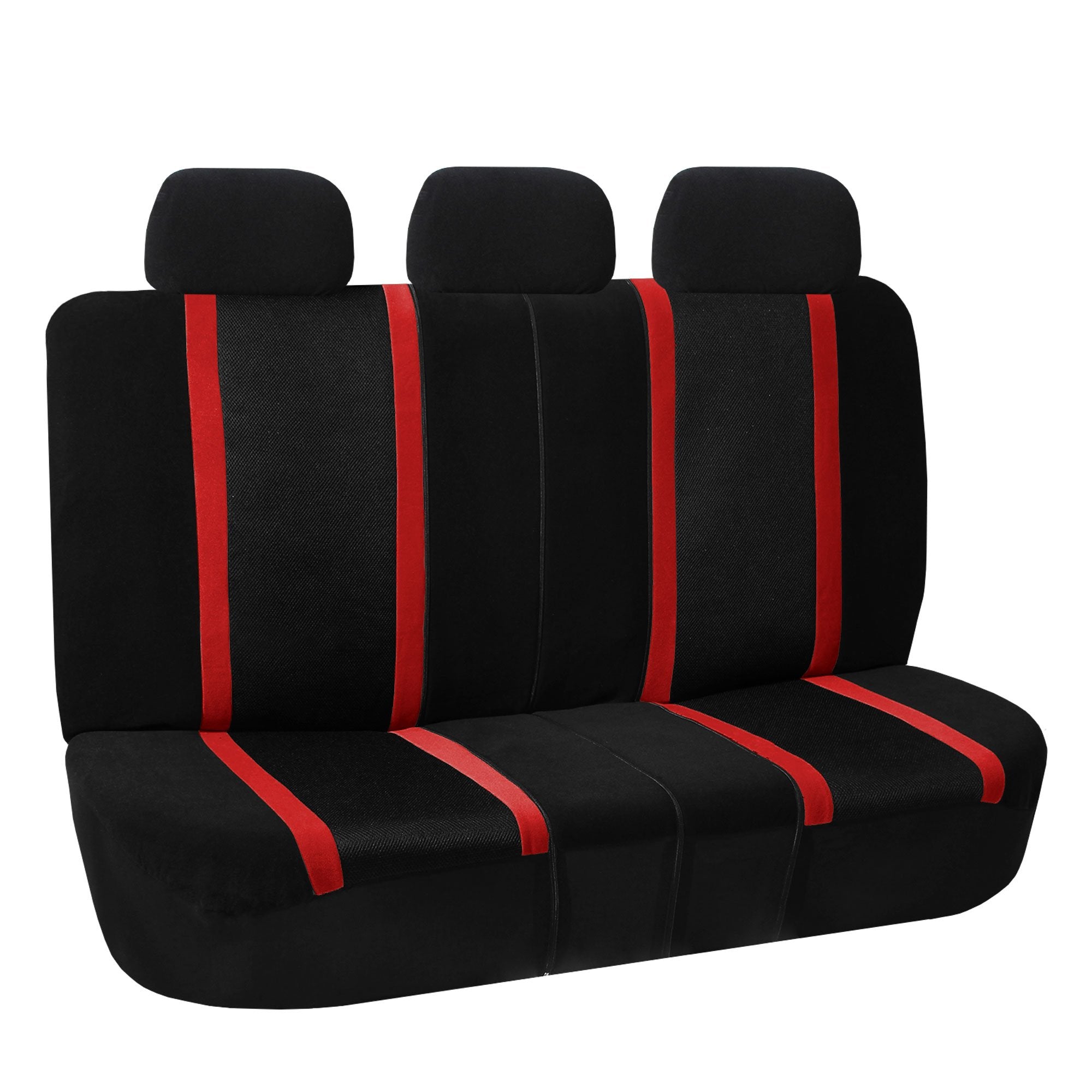 Fh Group Automotive Seat Cover Universal Fit Rear Seat Cover Sports Red Seat Cover For Back Seat Split Bench Car Seat Protector 