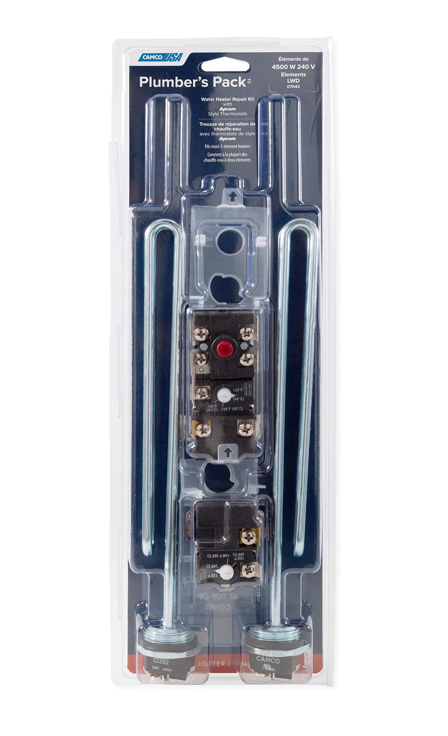 Camco 07043 Lwd Apcom Style Plumber'S Pack Water Heater Repair Kit , Blue