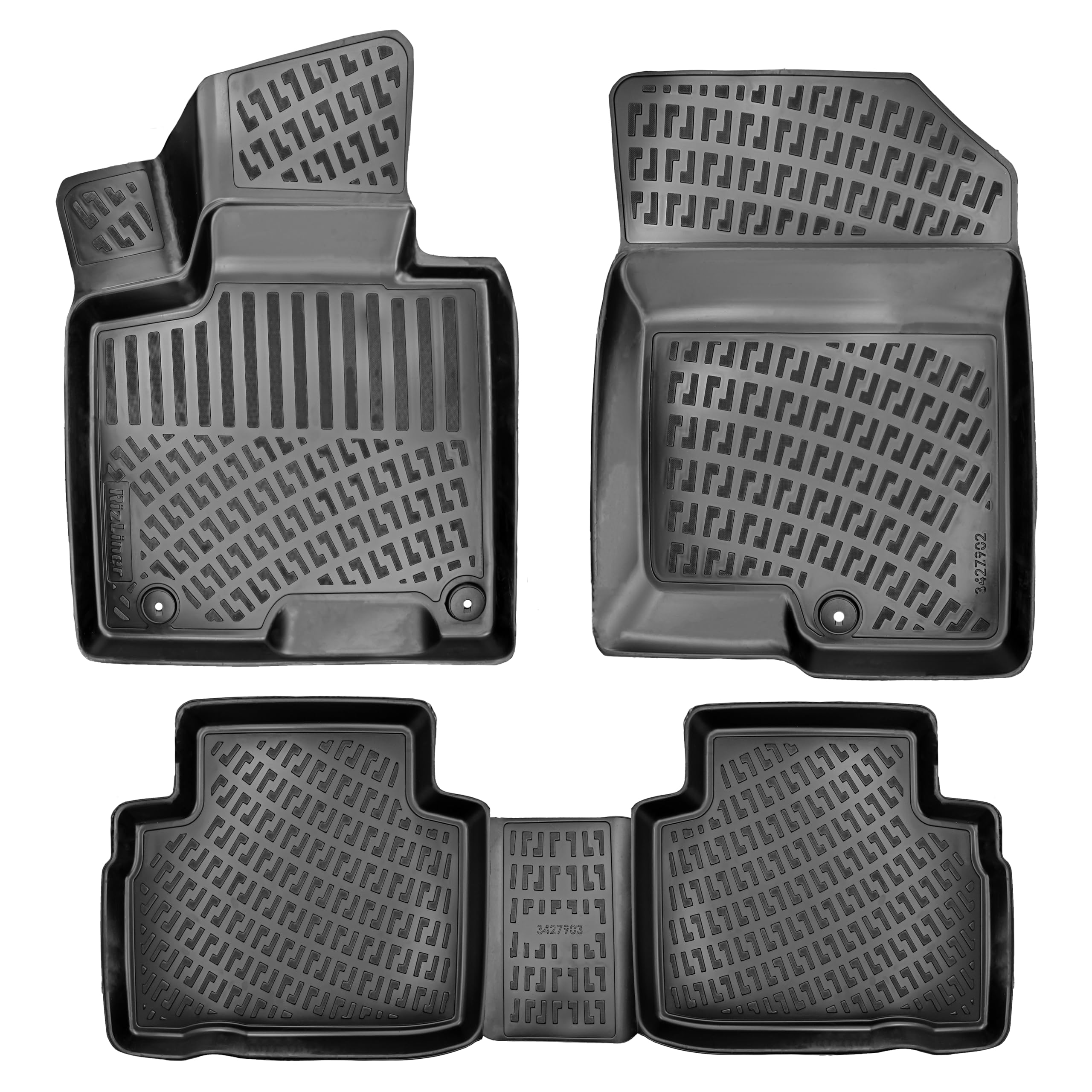 Rizliner Hyundai Tucson 2022-2025 (No Hybrid Models) Floor Mats 3D Custom Fit Compatible With Hyundai Tucson Rubber Car Mats Las