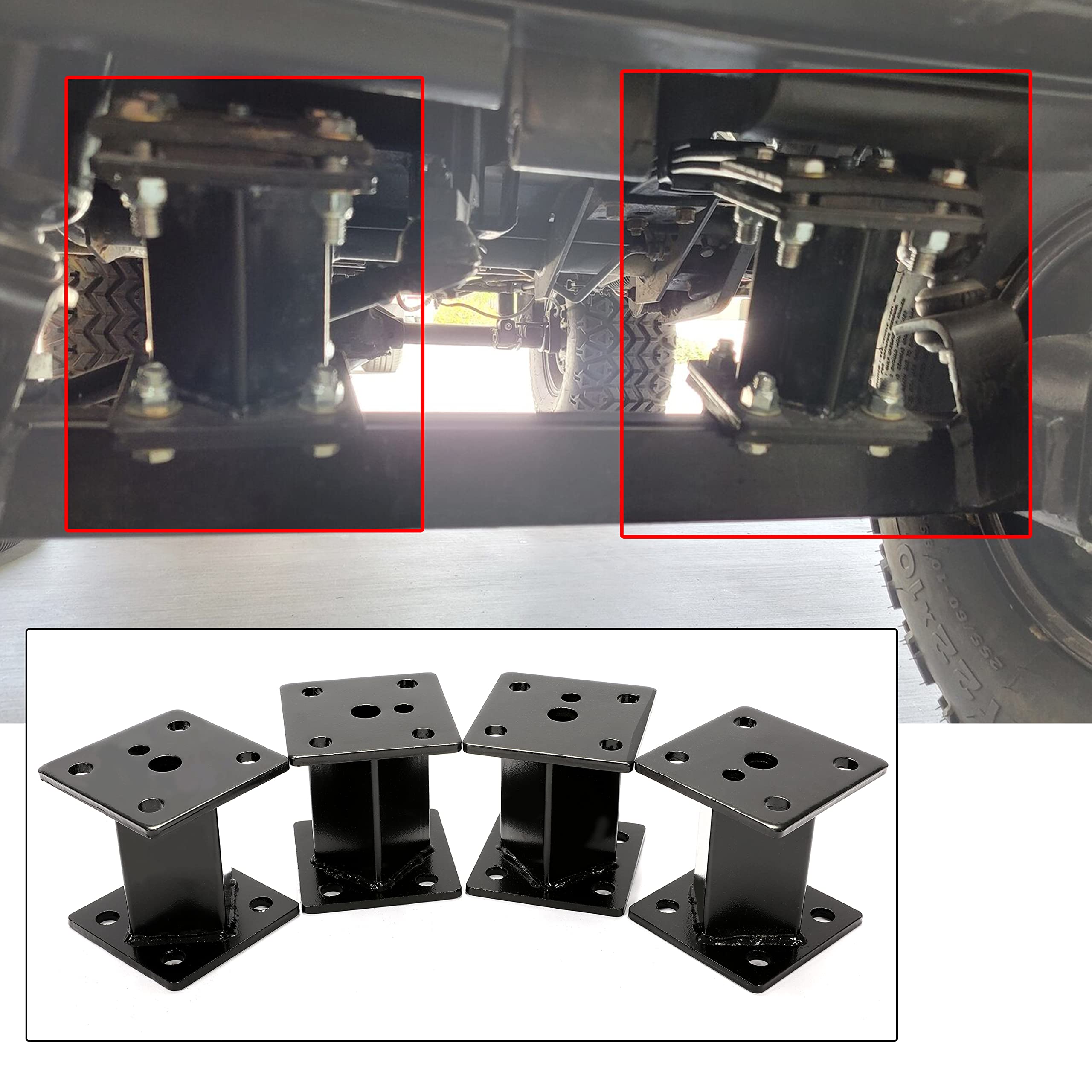 4'' Block Lift Kit Compatible With Ezgo Golf Cart 1975-1993 Marathon Electric Model