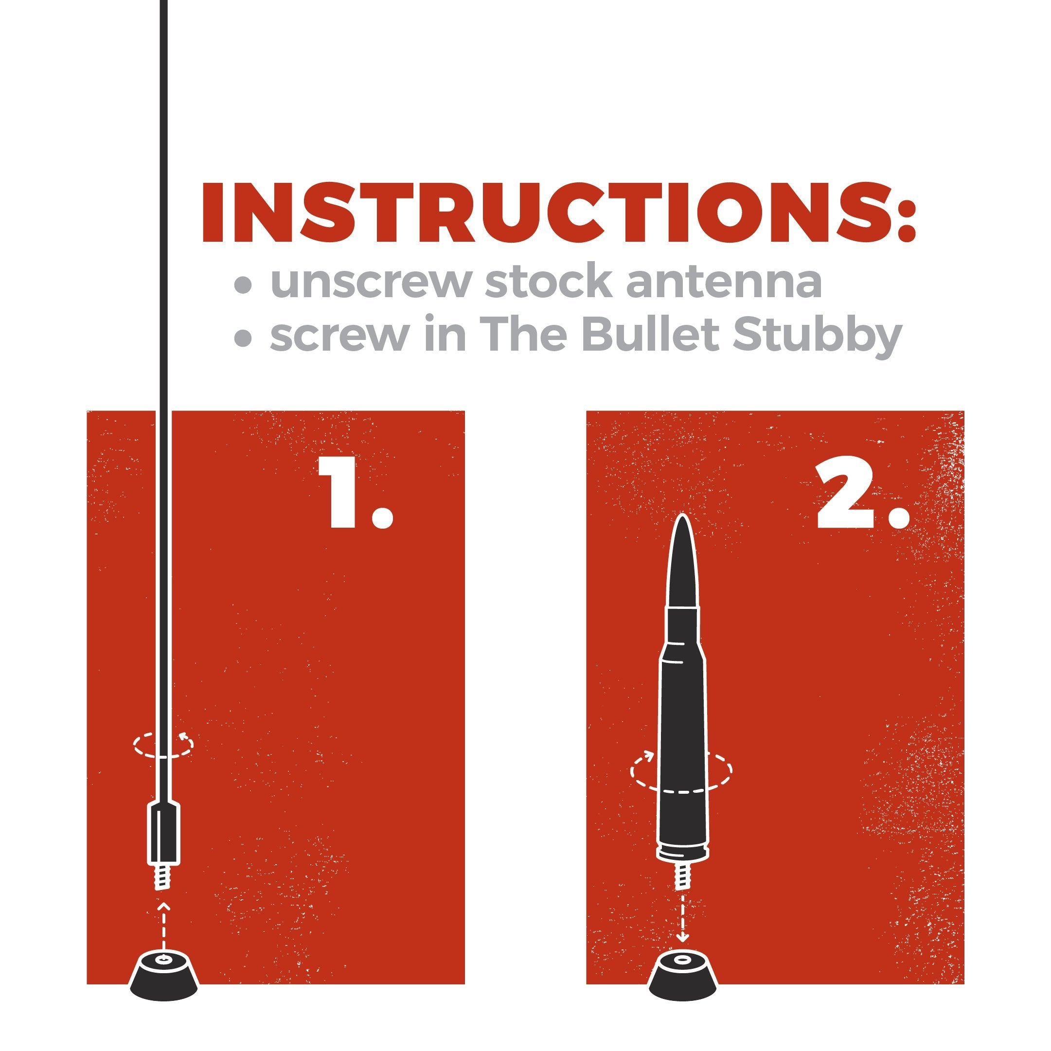 Cravenspeed Bullet Style Stubby Antenna Compatible With Ford F-350 2011-2022 | 5.4 Inches | Short Antenna Replacement | Made In