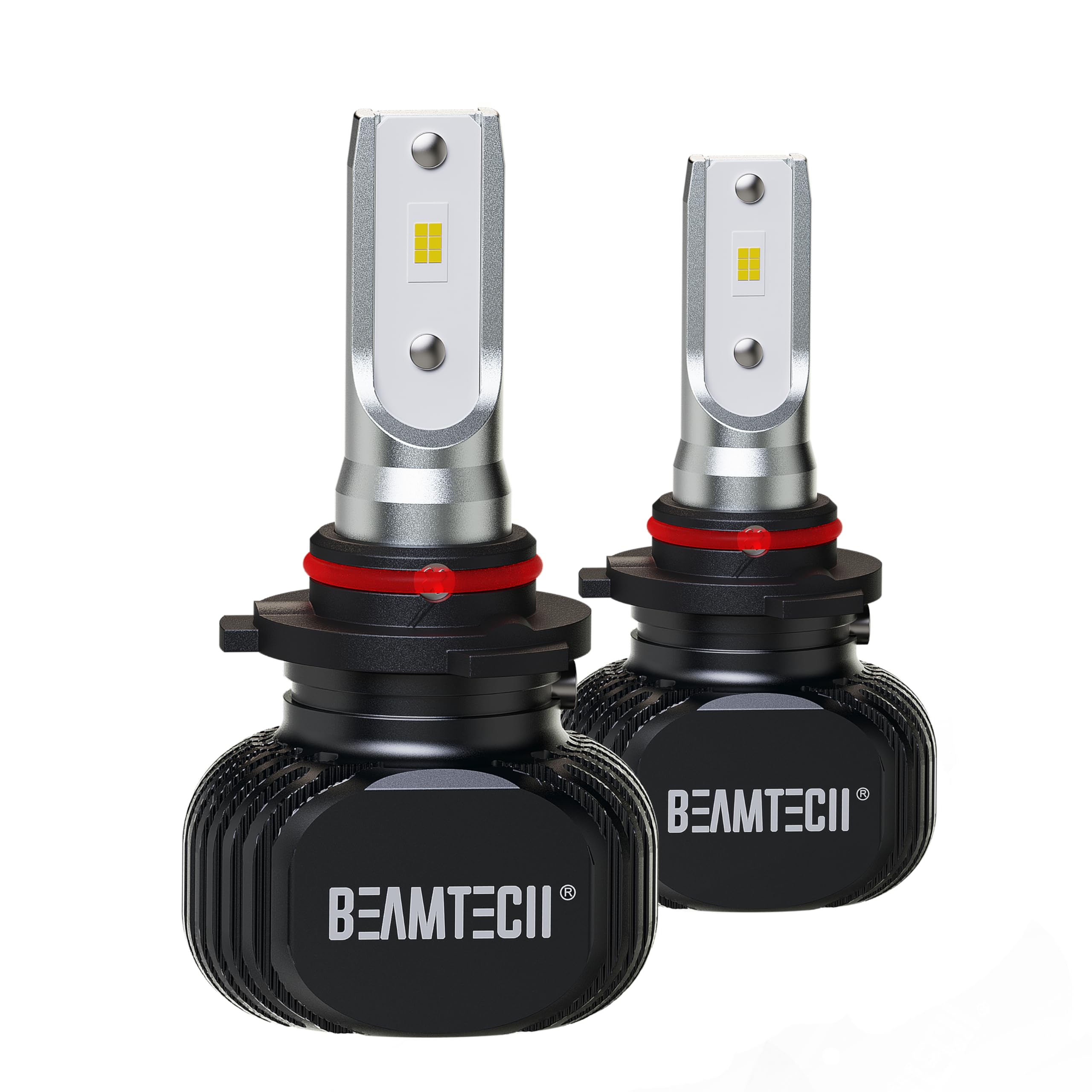 Beamtech 900-5 Bulbs, S1 Series Hb-3 Fanlsess 300% Brighter 6500K White Fog Light, 2 Bulbs