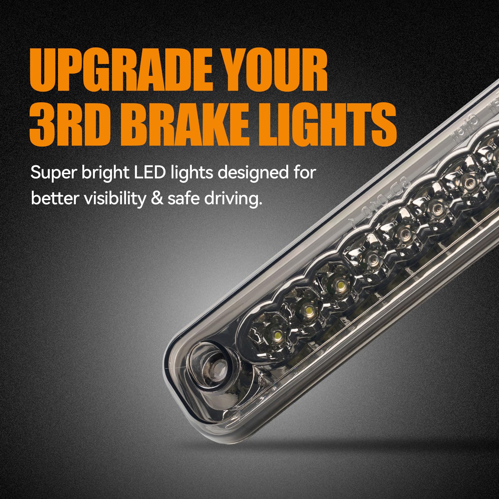 Cxdar Third 3Rd Brake Light Led For 1988-1999 Chevy/Gmc C1500 C2500 K1500 K2500 Silverado Blazer, High Mount Rear Brake Lights A