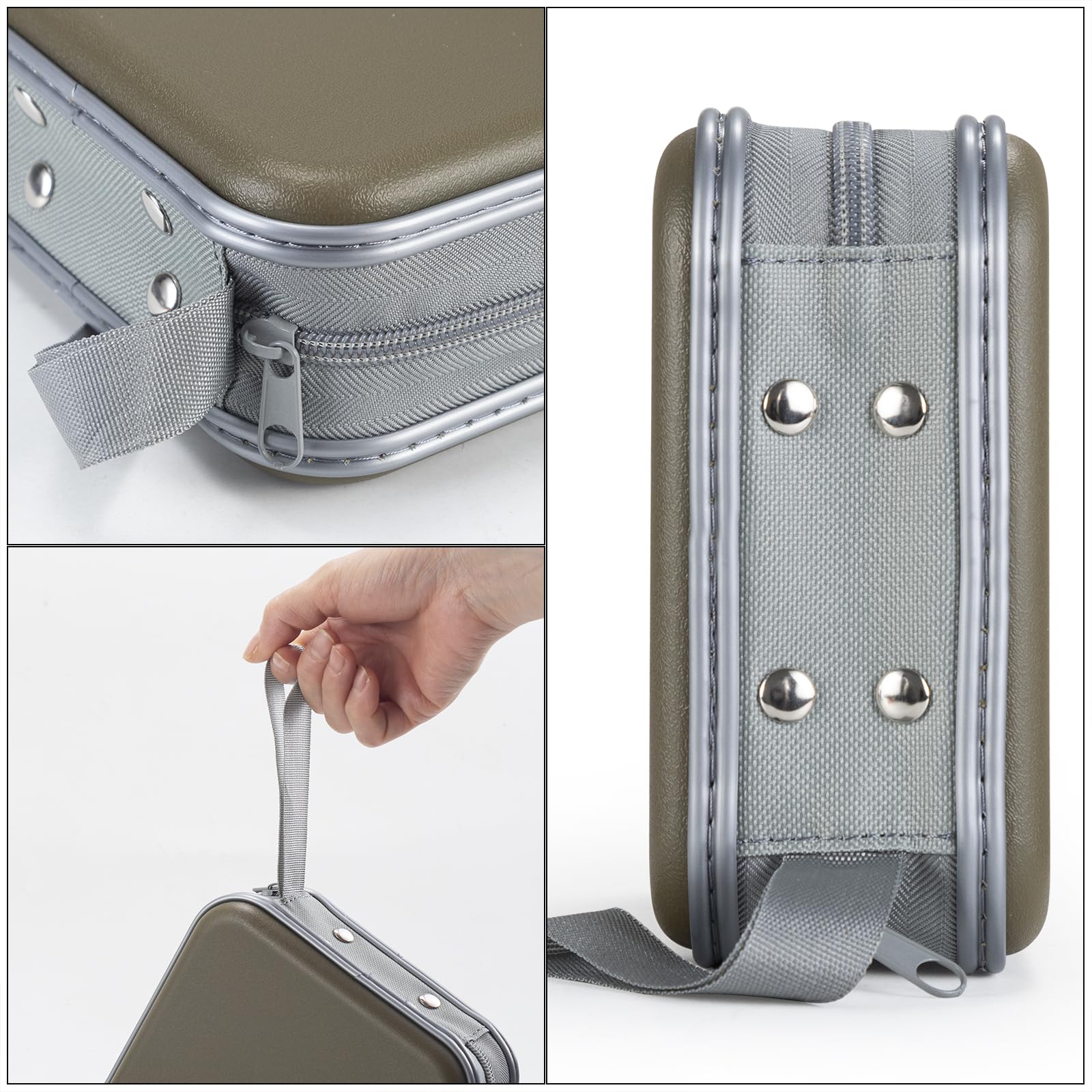 Uentip Cd Case For Car,48 Capacity Dvd Case Portable Zipper Cd Case Holder Large Storage Cd Wallet Cd Organizer Home Travel (Oli