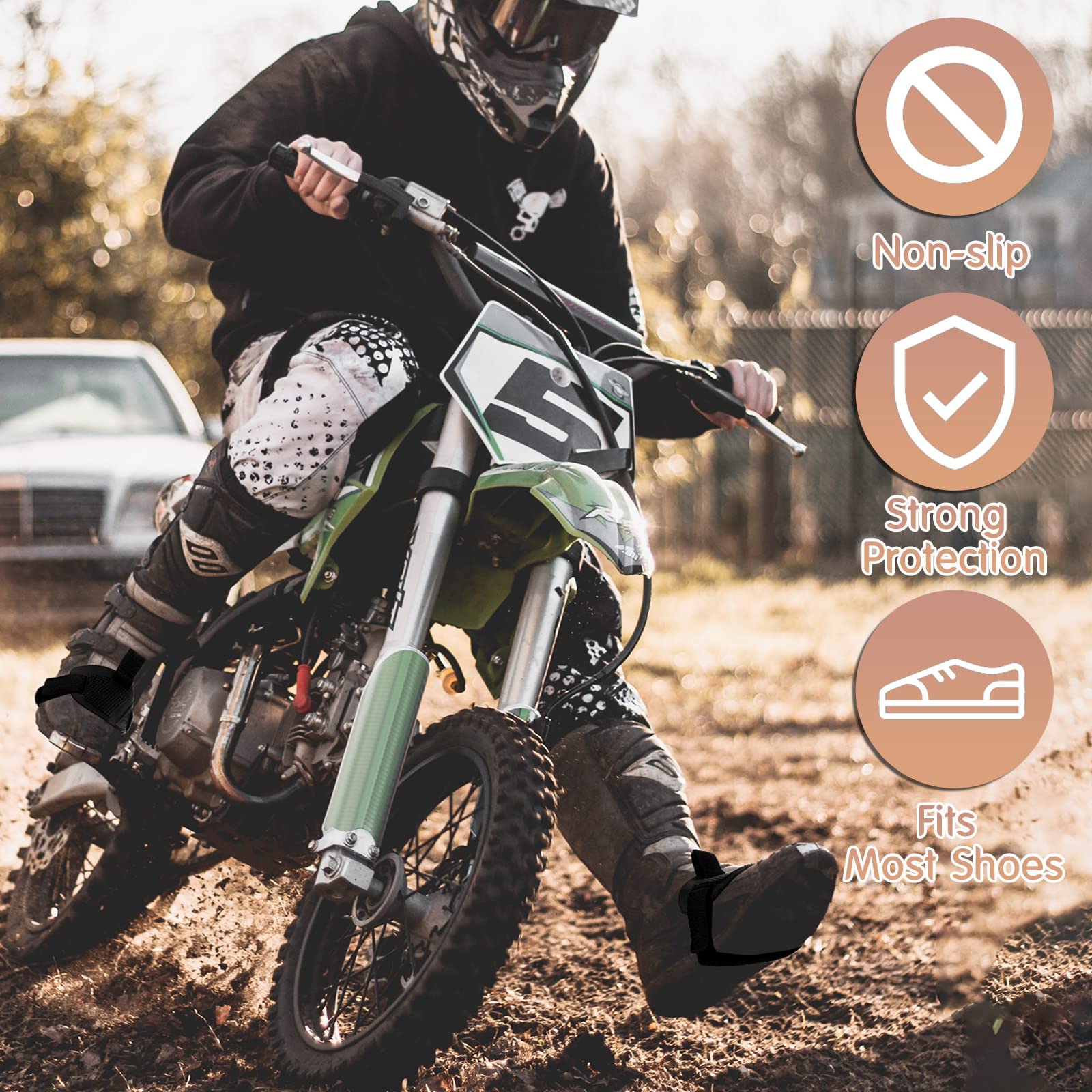 4 Pieces Motorcycle Shifter Pad Boot Cover Black Motorcycle Shoe Cover Pads Rubber Motorcycle Protector Boot Motorcycle Clutch C