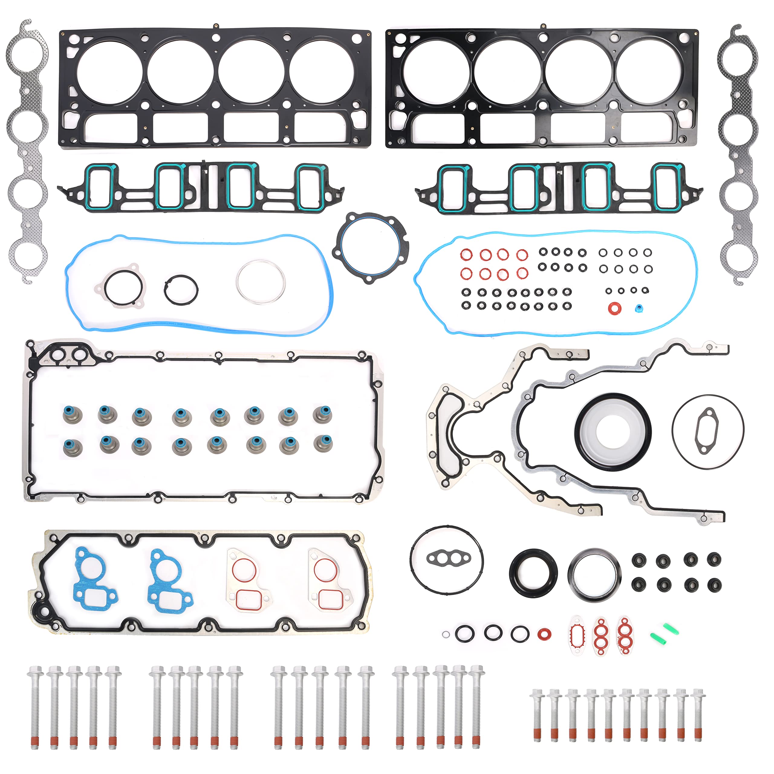 MLS Head Gasket Set with Bolts, for Chevy Express/Silverado/Suburban/Tahoe, for GMC Savana/Sierra/Yukon XL, for Cadillac Escalad