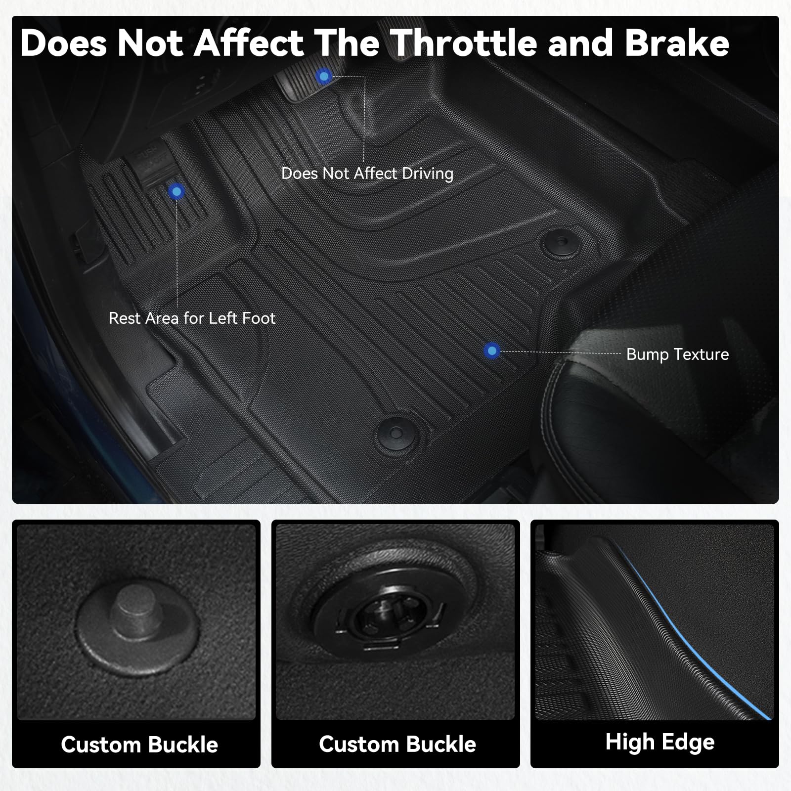 Aomsazto Floor Mats For 2019-2025 Chevy Silverado 1500 / Gmc Sierra 1500, 2020-2025 Silverado/Sierra 2500Hd / 3500Hd Crew Cab, 1