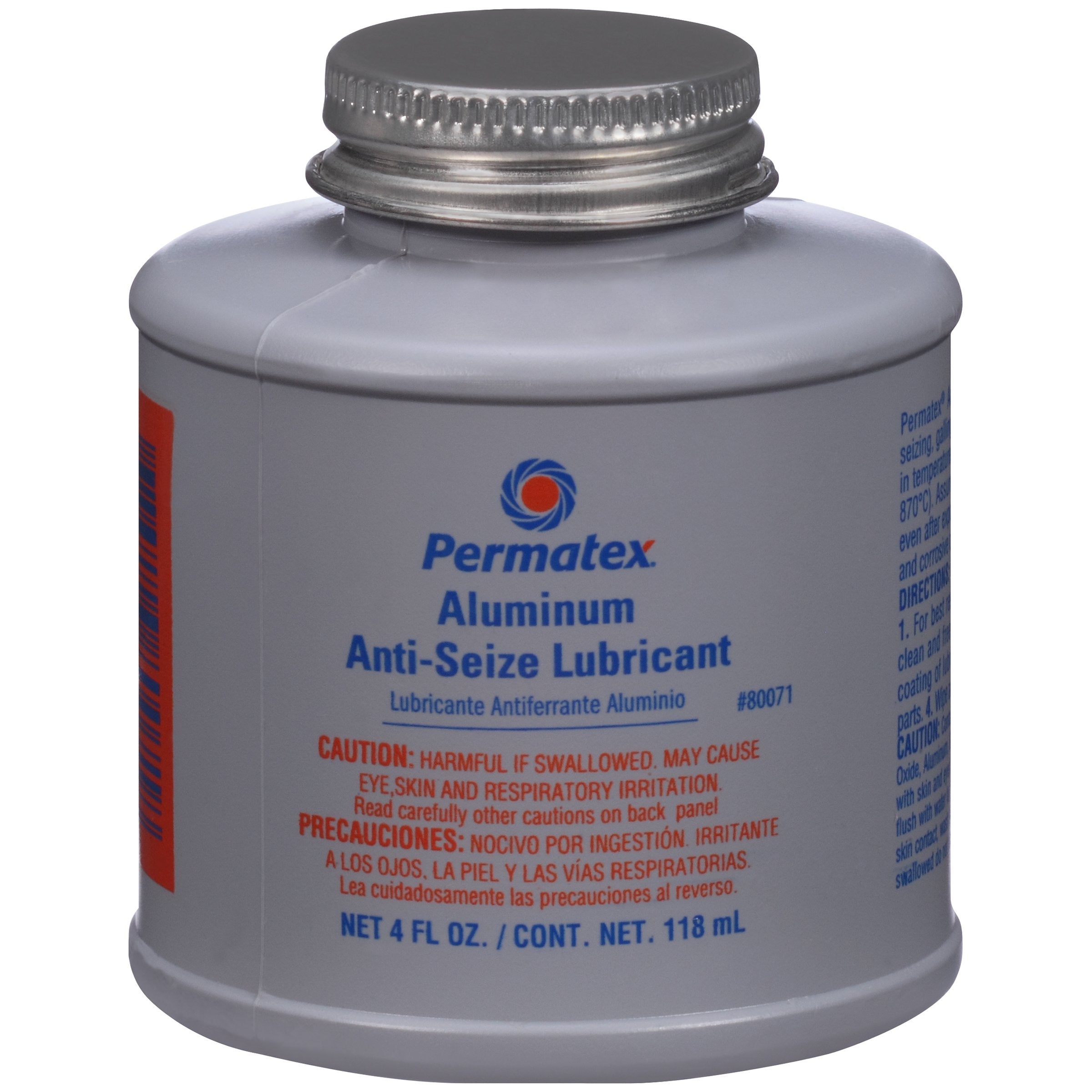 Permatex 80071 Anti-Seize Lubricant With Brush Top Bottle, 4 Oz.