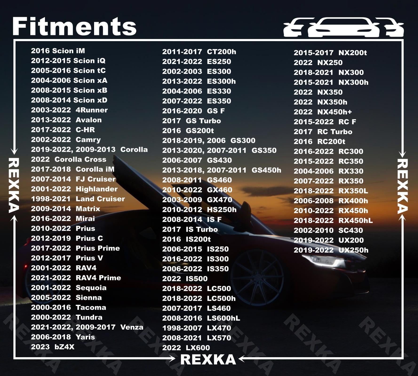 Rexka 40Pcs Door Trim Panel Retainers Clips Compatible With Lexus Toyota 90467-A0005 Camry, Fj Cruiser, High Lander, Rav4, 4-Run