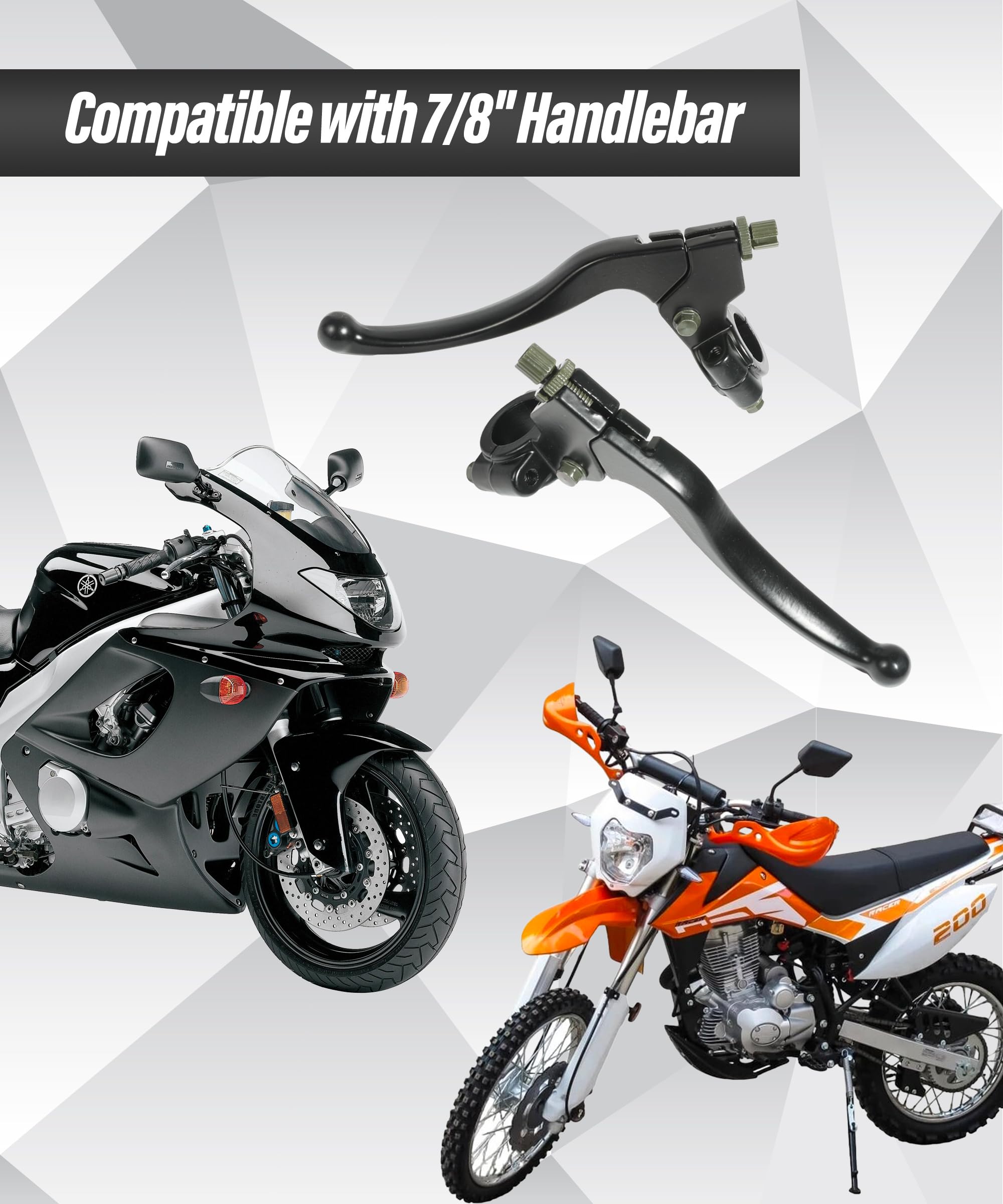 Esewalas Clutch Lever,Bike Brake Levers,Car Accessories 7/8'' 22Mm Left And Right Universal Clutch Brake Handle Levers Perch,Com