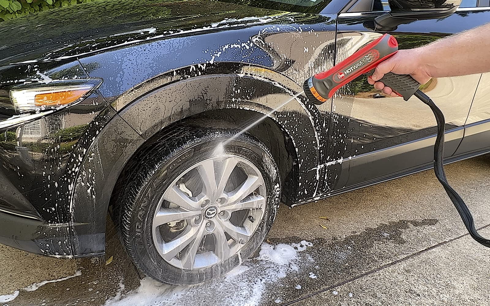 Rheem Hotwave Multipurpose Heated Hose Nozzle Sprayer, Red