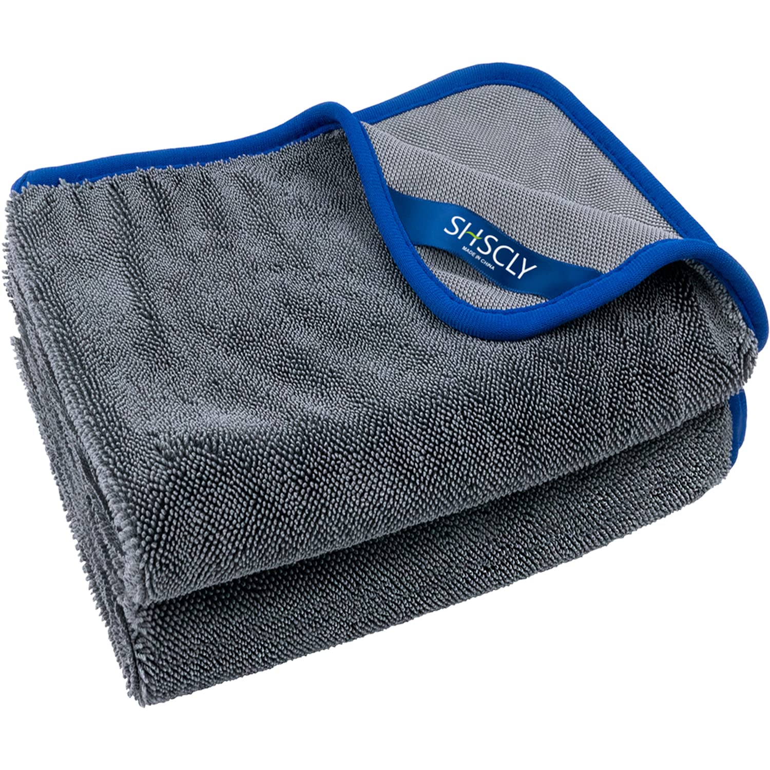 Shscly Microfiber Drying Towels For Cars Large Gray 29 X 33 Inches Pack Of 2