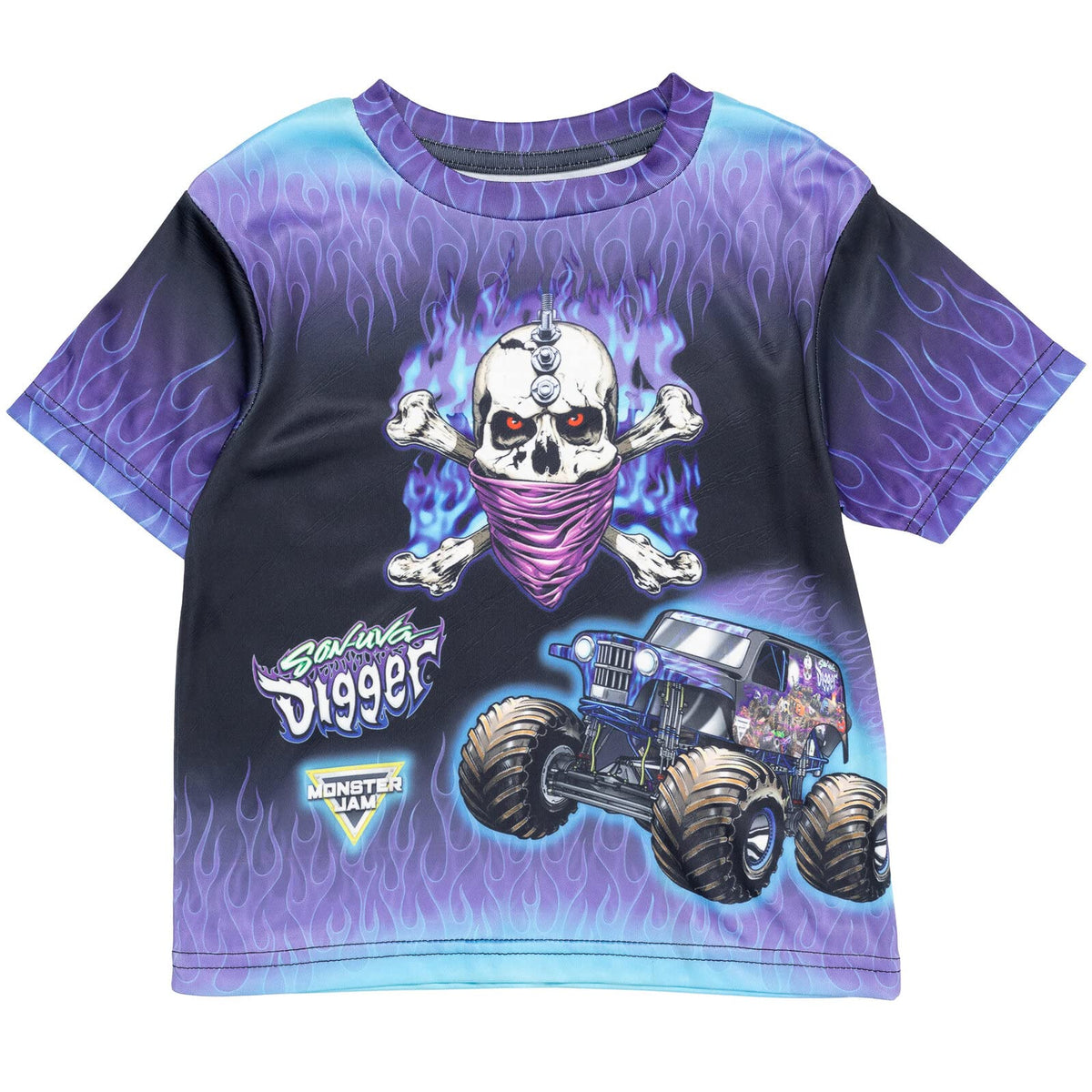 Monster Jam Son-Uva Digger Toddler Boys Graphic T-Shirt Blue 4T