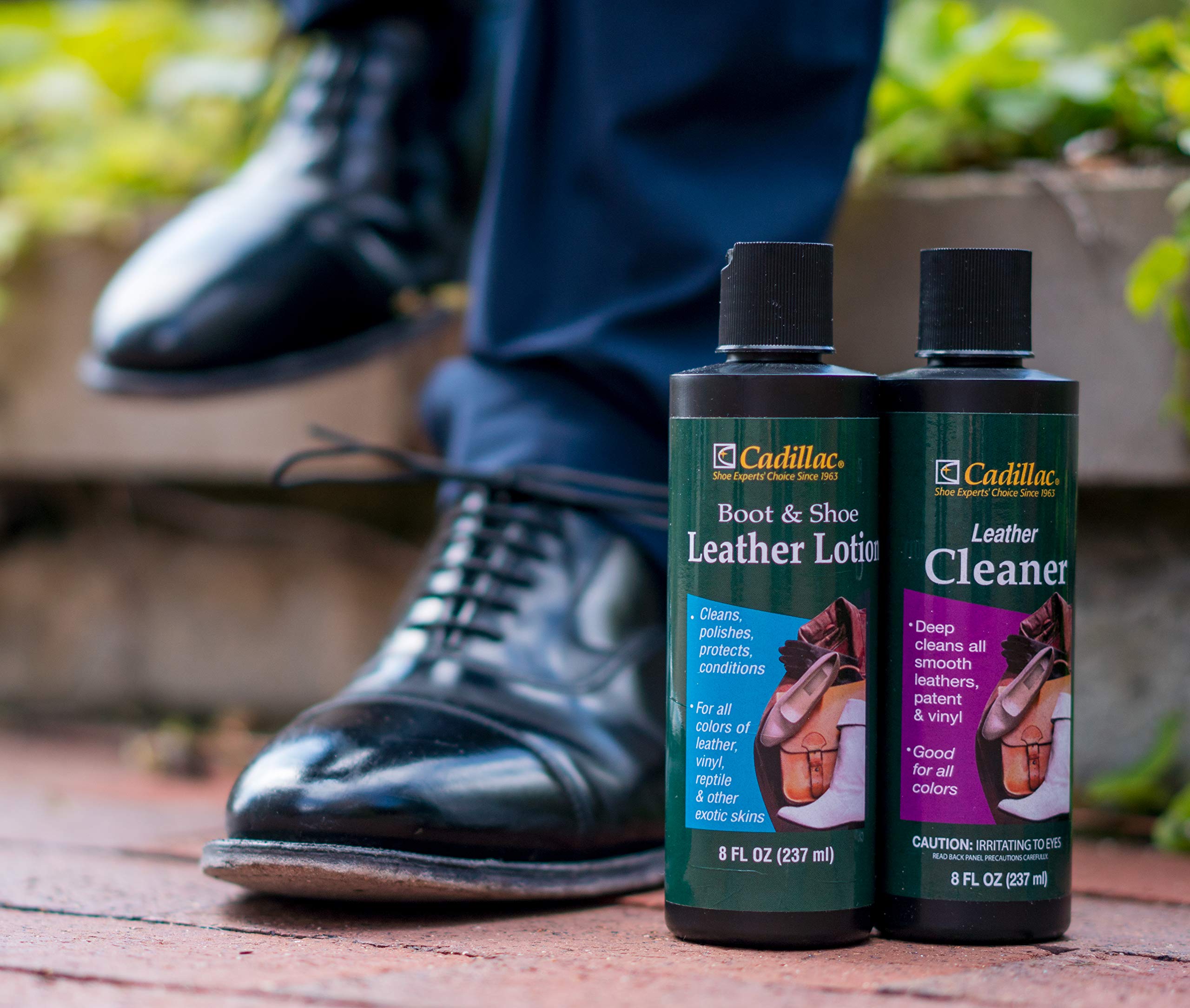 Cadillac Leather Cleaner - Great For Shoes, Boots, Handbags, Car Upholstery, Furniture- Removes Surface Dirt, Grime, Salt And Mo