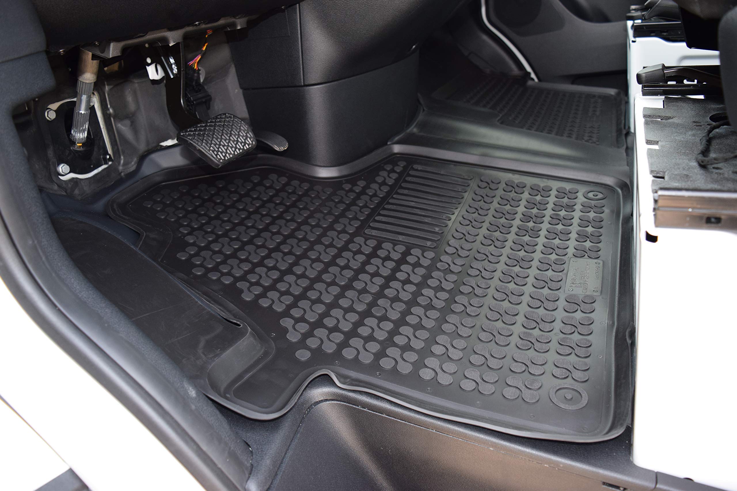 Rezaw-Plast Floor Mat For Passenger Crew Mercedes Sprinter 2007-2023 All Weather Rubber Liner Sprinter Van Accessories Molded Black (Won'T Fit Cargo 2007-2023) (Cargo)