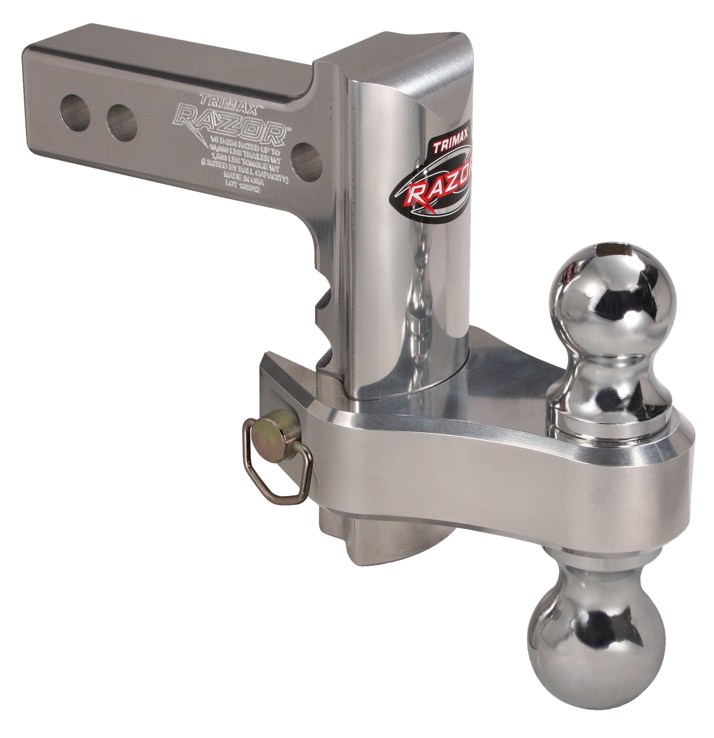 Trimax (TRZ6AL-RP Adjustable Hitch, Aluminum, 6''