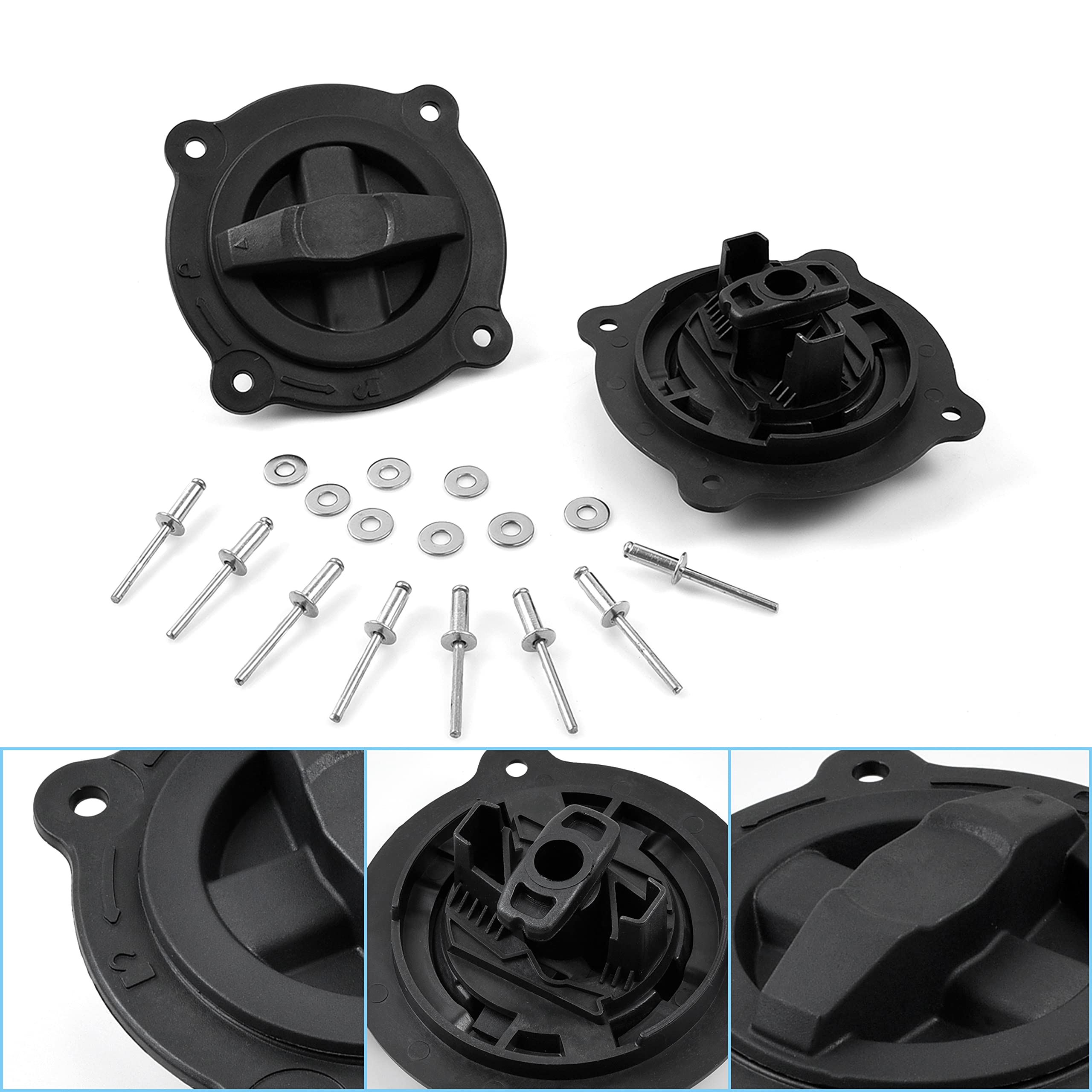 Sautvs Cargo Base Kit For Can-Am Outlander Renegade, Plastic Cargo Turn Attach System Base Installation Kit For Can Am Outlander L 400 500 650 / Renegade 570 850 2013-2020 Accessories (2Pcs)
