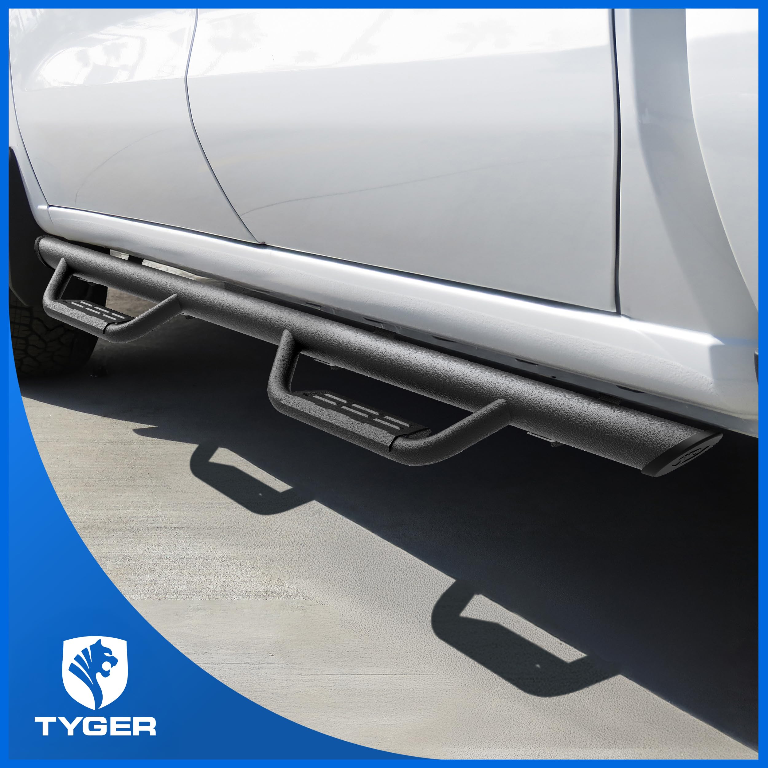 Tyger Auto Tyger Access Running Boards Compatible With 2024-2025 Toyota Tacoma (Fits Hybrid) | Double Cab | Tg-As2T24003 | Textu