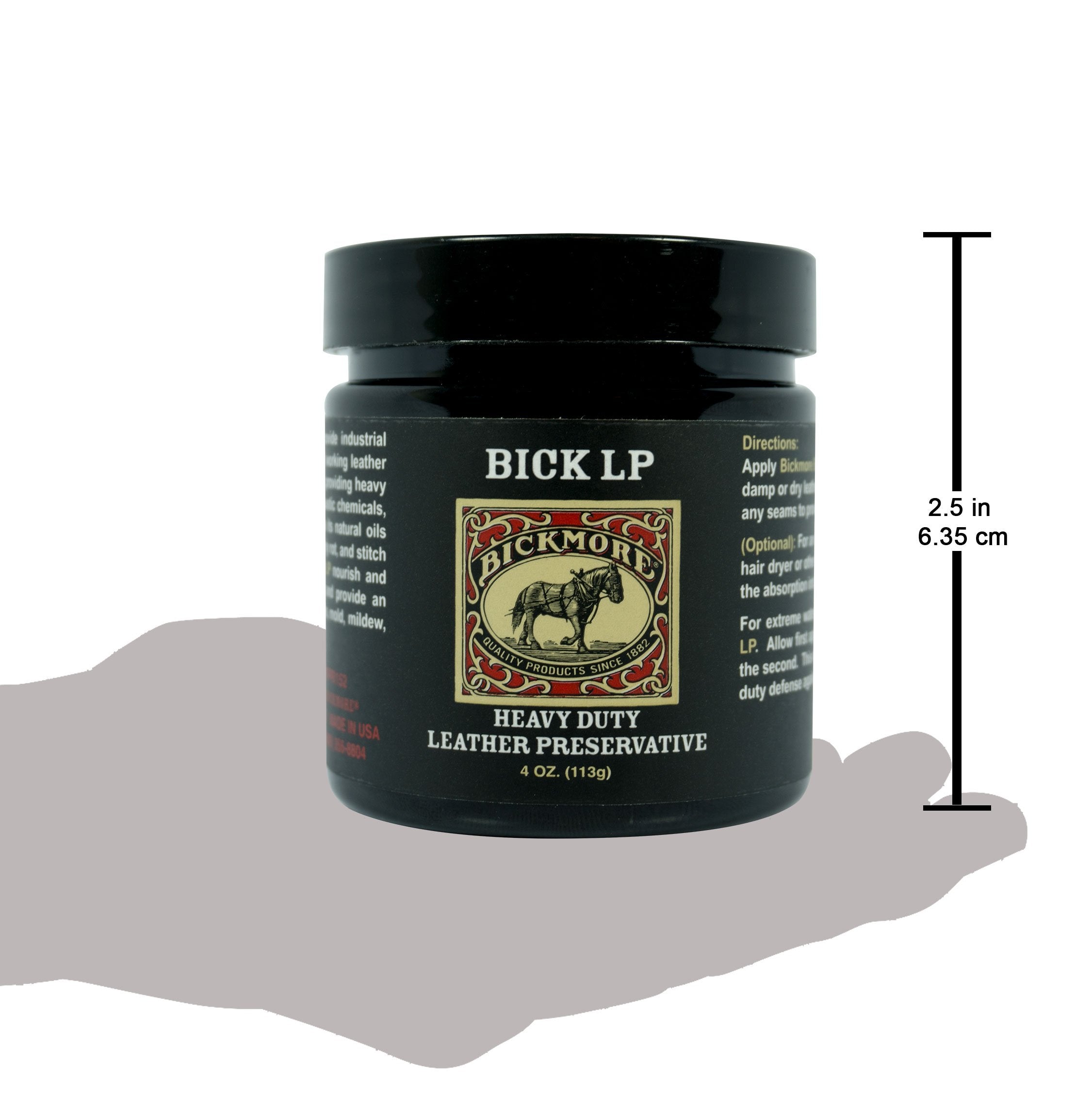 Bickmore Leather Conditioner, Scratch Repair Bick Lp 4Oz - Heavy Duty Lp Leather Preservative | Leather Protector, Softener And Restorer Balm For Dry, Cracked, And Scratched Leather | Made In Usa