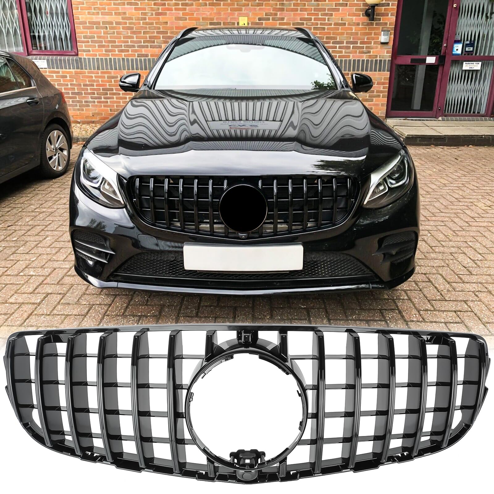 Front Bumper Grille For 2016 2017 2018 2019 Mercedes-Benz GLC-Class GLC 250 300 350e 43 AMG Suv Coupe Models Front Center Grill 