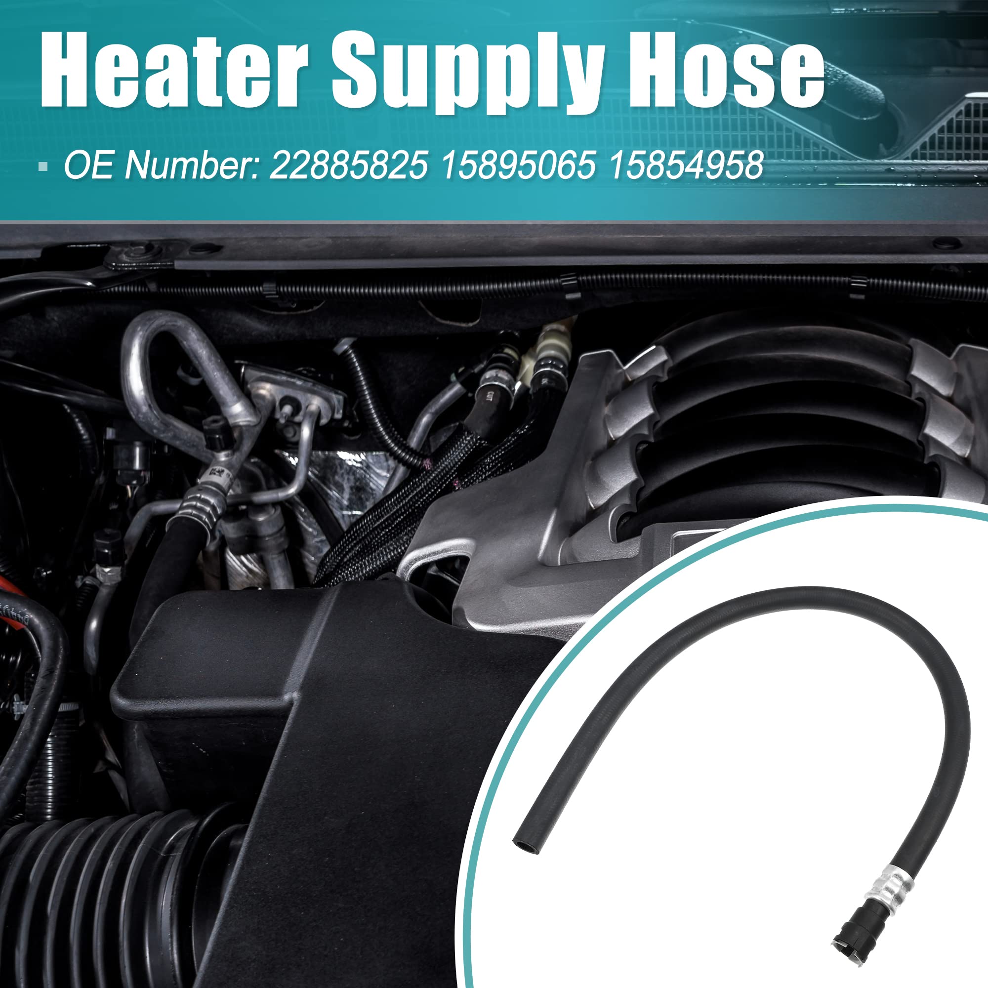 X Autohaux Hvac Engine Heater Inlet Hose Assembly 22885825 15895065 15854958 For Cadillac Escalade Esv Ext For Chevrolet Suburba