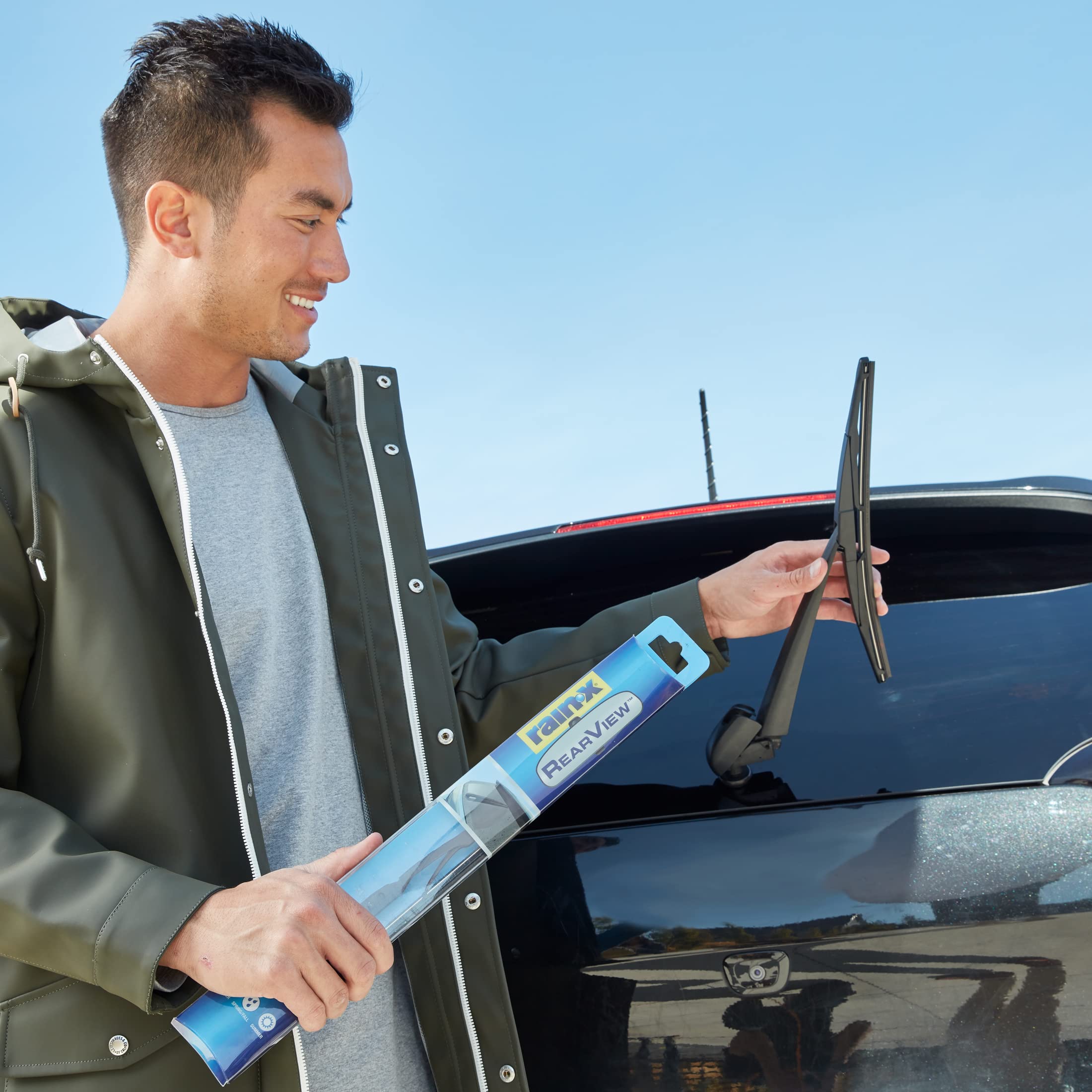 Rain-X 850030 Rearview 11-A Rear Wiper Blade, 11 Inch Composite Rear Wiper Blade, Fits Rock Lock 2 (Pack Of 1), Automotive Repla