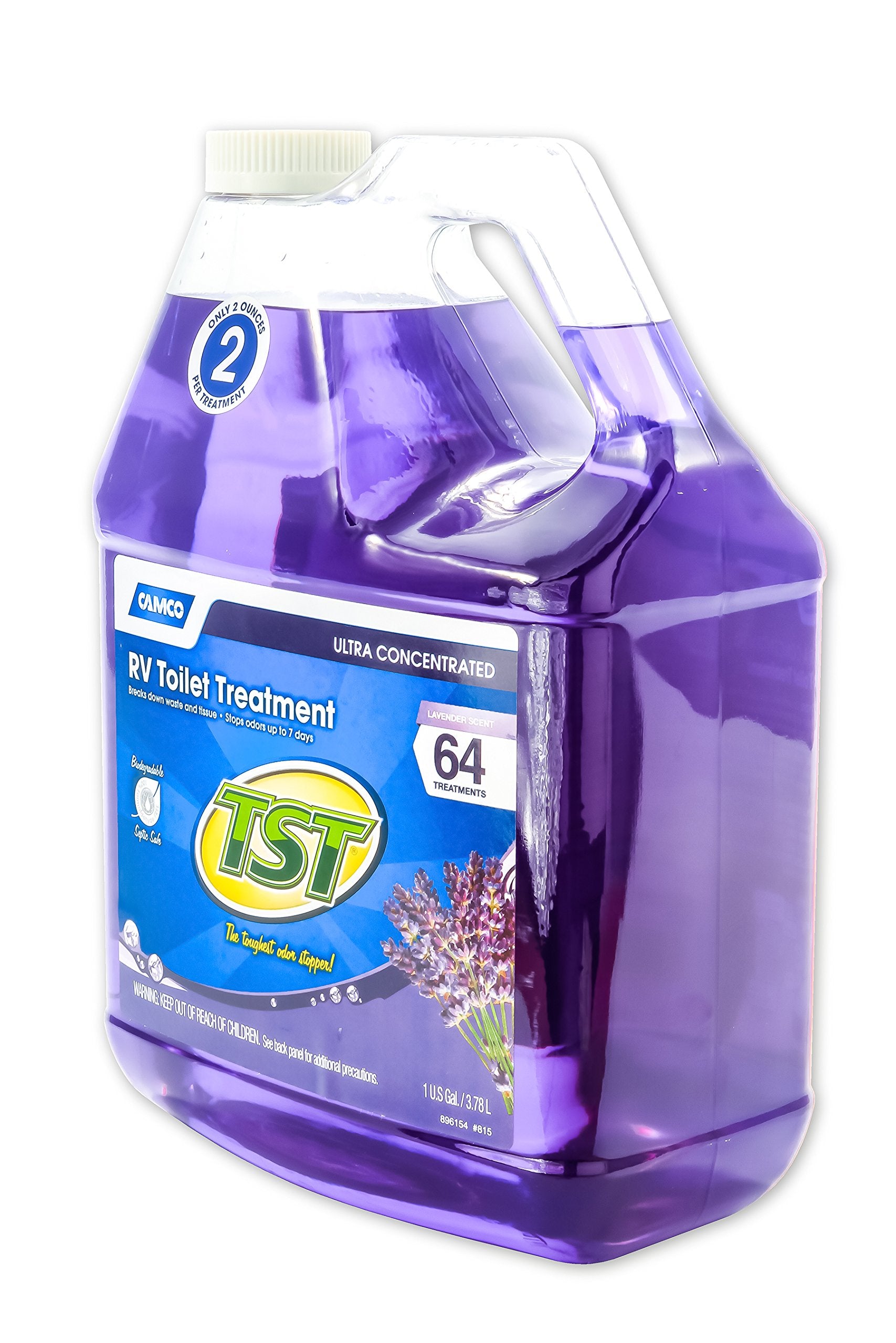 Camco Tst Max Rv Toilet Treatment | Features A Biodegradable Septic Safe Formula, A Lavender Scent, And Is Ideal For Rving, Boat
