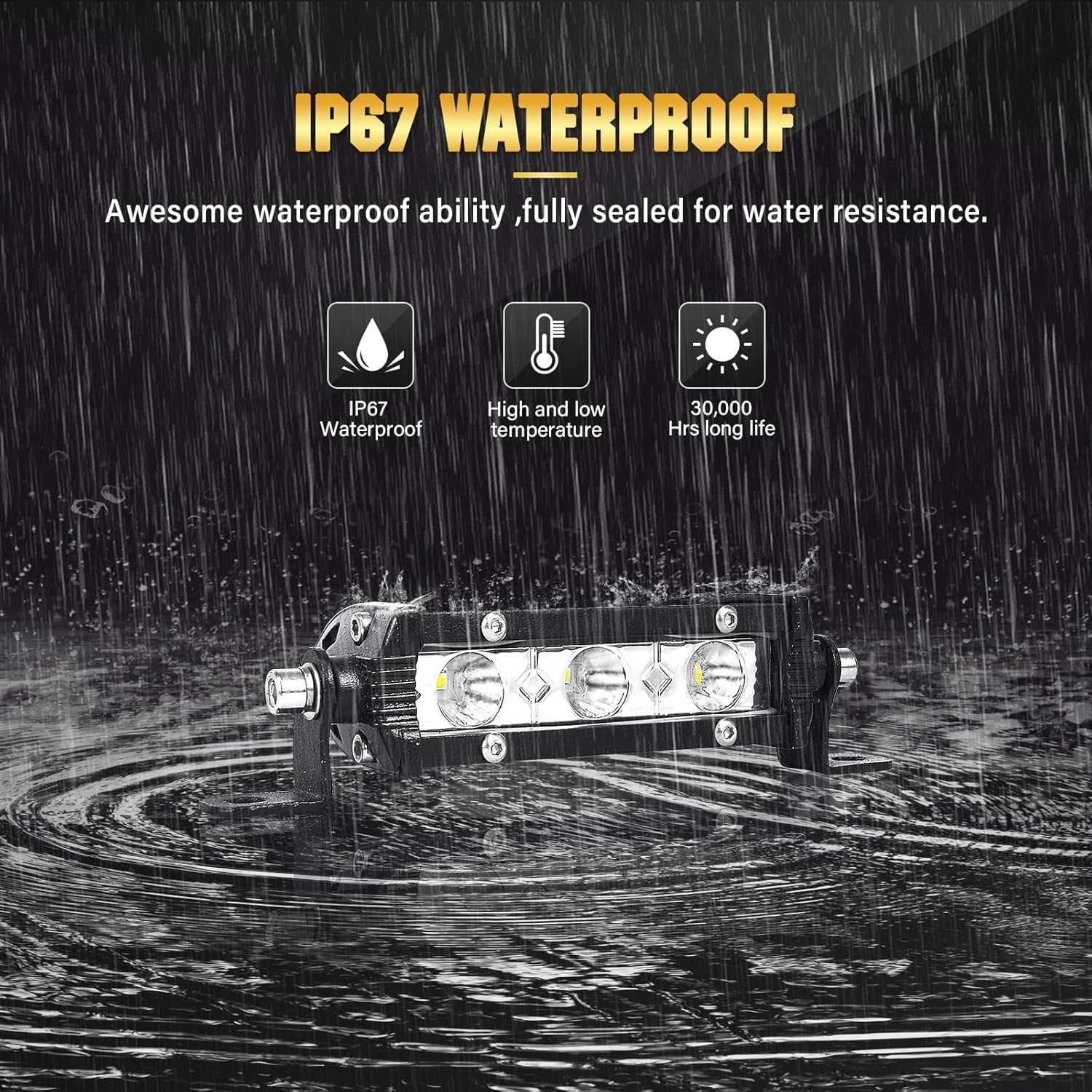 Skyworld 2 X 4 Inch 15W Single Row Led Light Bar Low Profile Ultra Thin Slim Mini Spot Off Road Driving Lights Led Fog Lights Bo