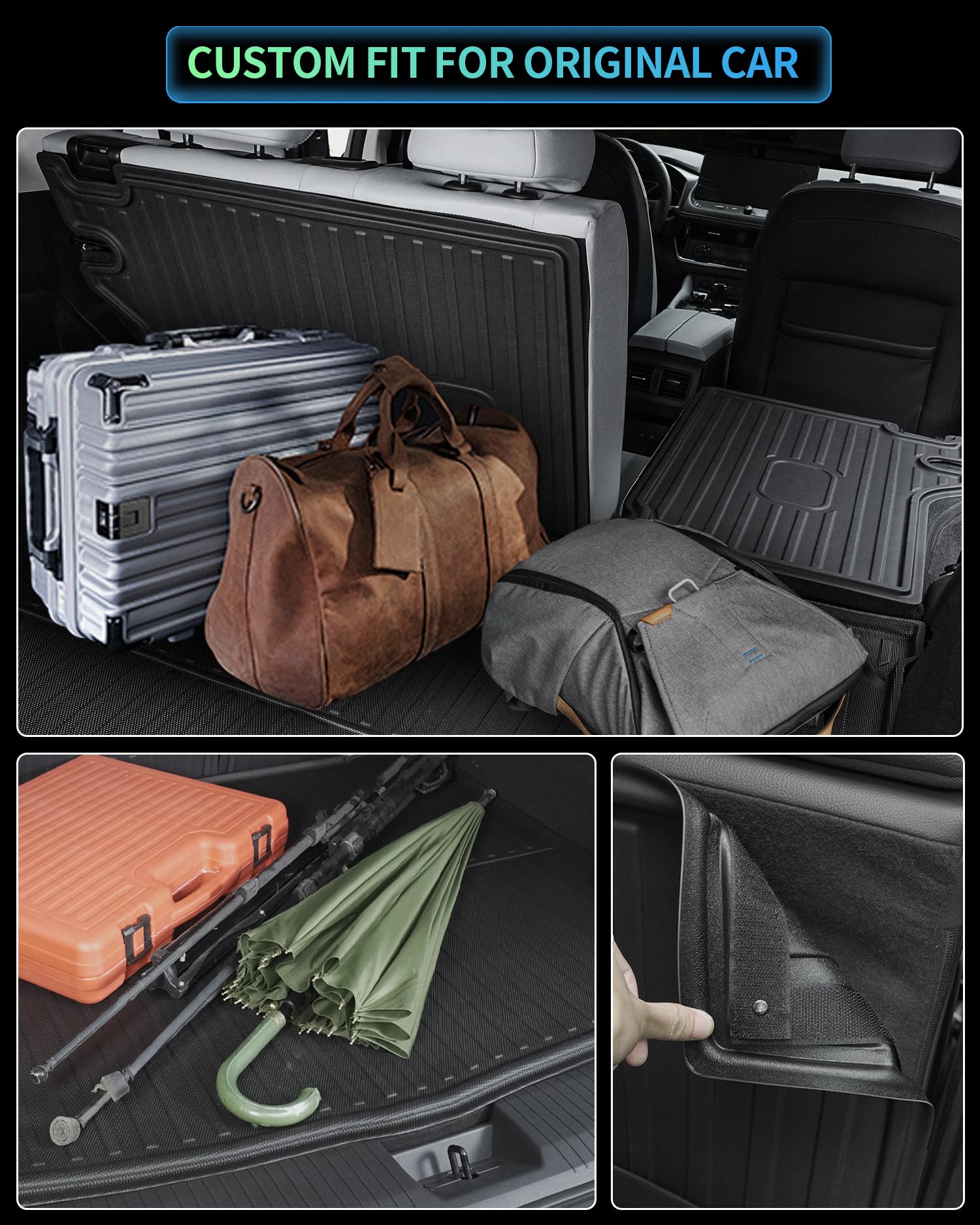 AOMSAZTO Floor Mats Full Set fit for Nissan Kicks 2025 SUV | All Weather 3D Protection Heavy Duty | Floor Liners & Cargo Liner &