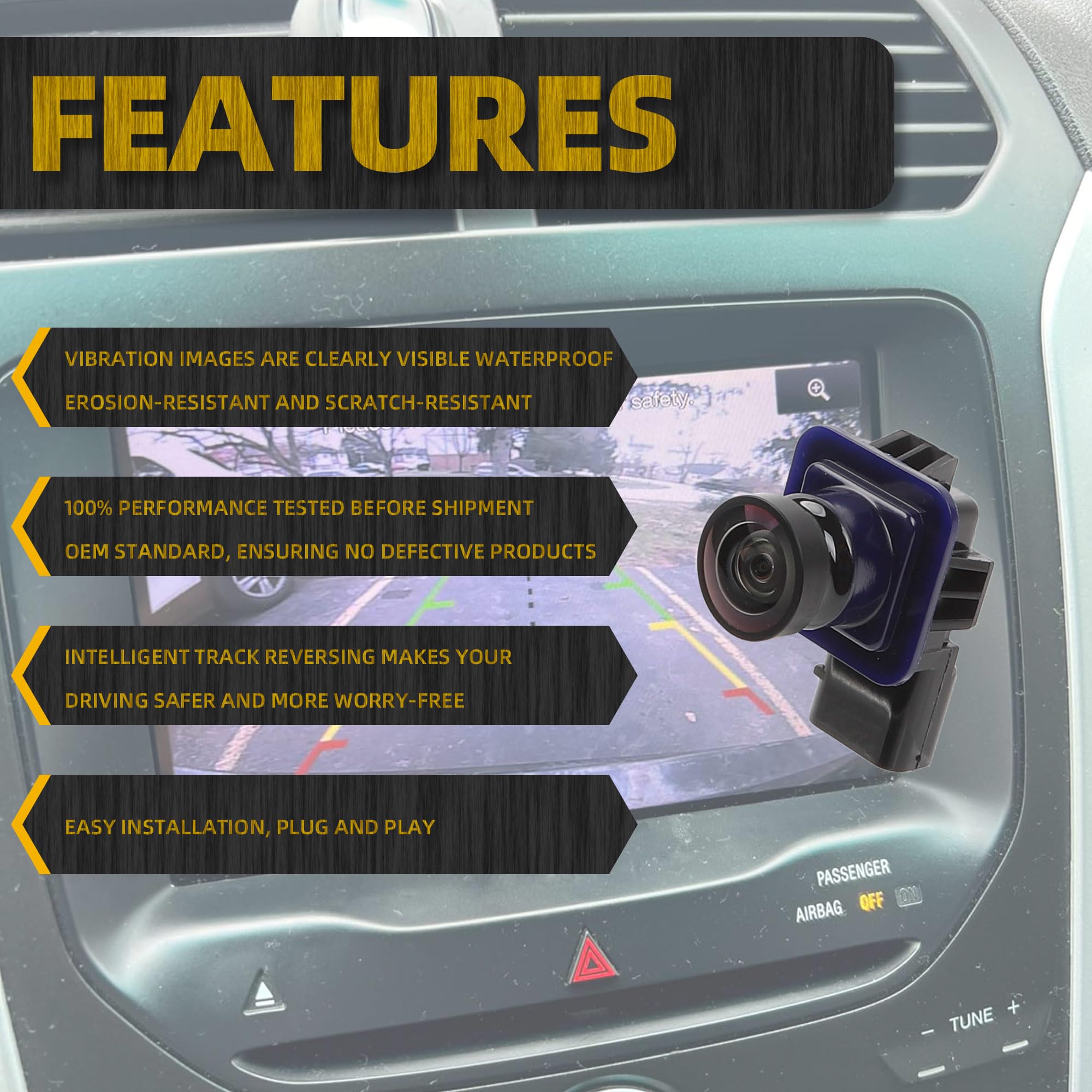 Dasbecan Backup Camera Replacement for Ford Explorer 2011-2015 - Replaces BB5Z-19G490-A, EB5Z-19G490-A, FL1T-19