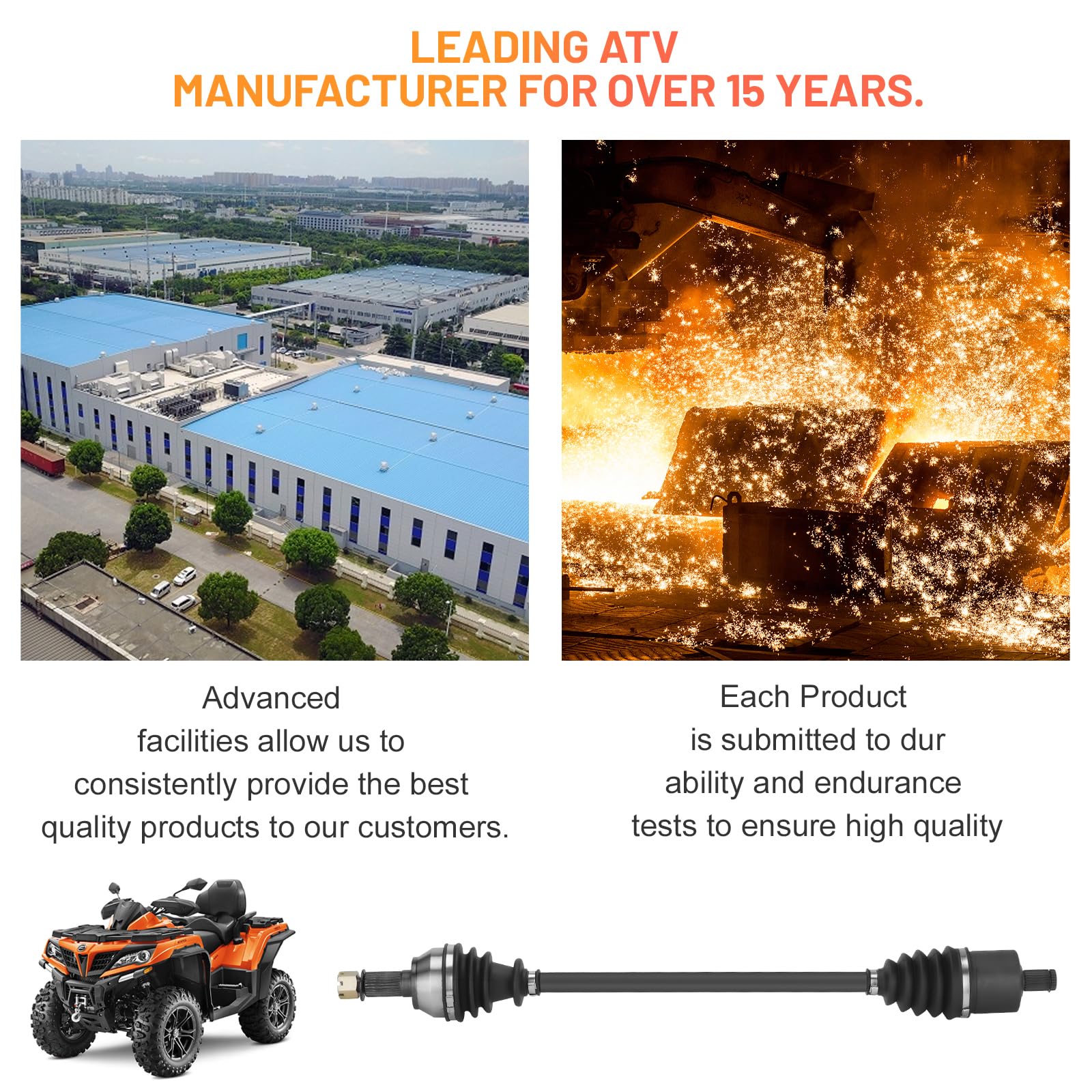 Front Cv Axle Shaft For Polaris Rzr Xp/ Xp4 1000 2014 2015 2016 2017 2018 2019 2020 2021 2022 1333123 1333283 1333420 1334308-1 Pair Left & Right