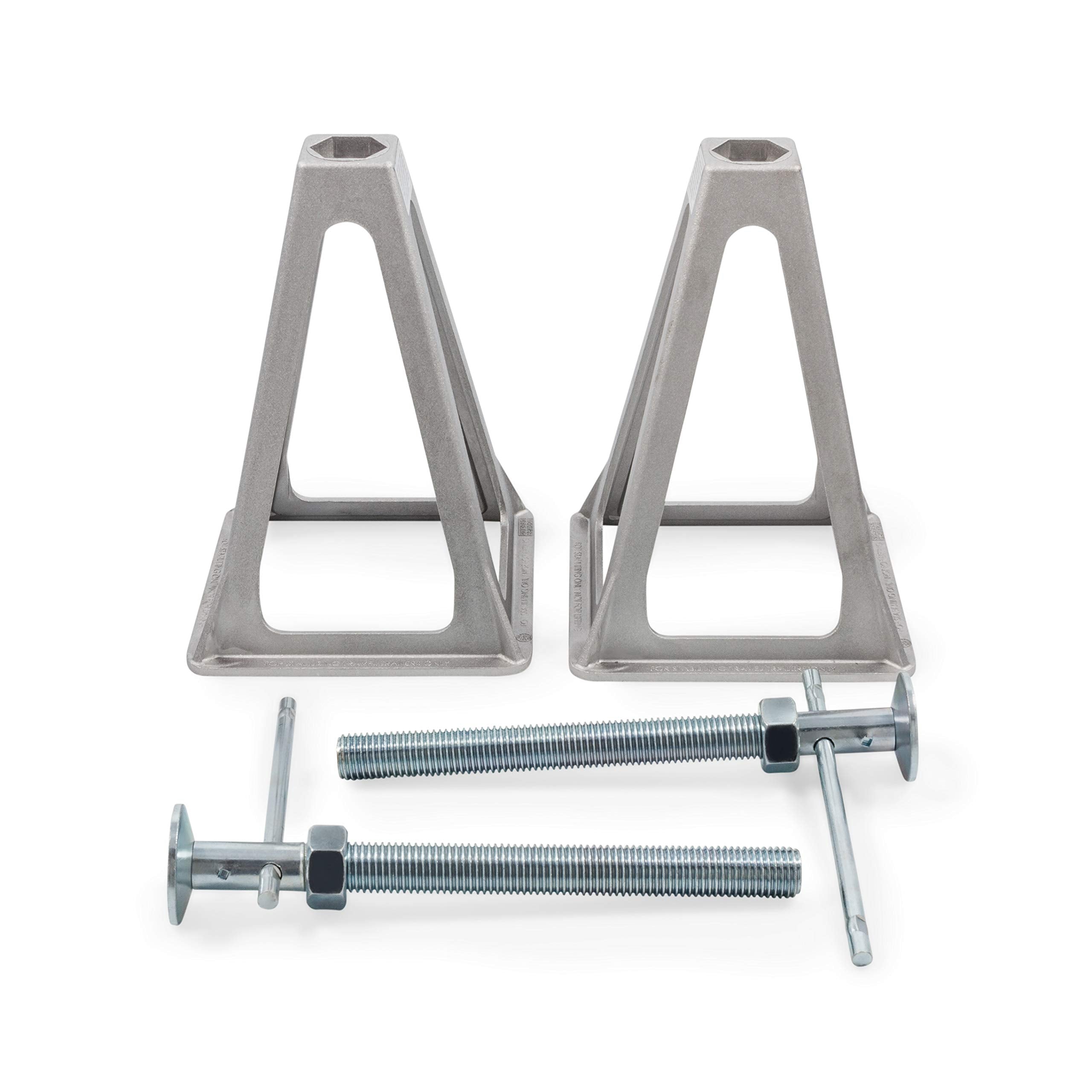 Camco 44561 Olympian Aluminum Stack Jacks, Stabilize And Level Your Rv Or Camper - 2 Pack