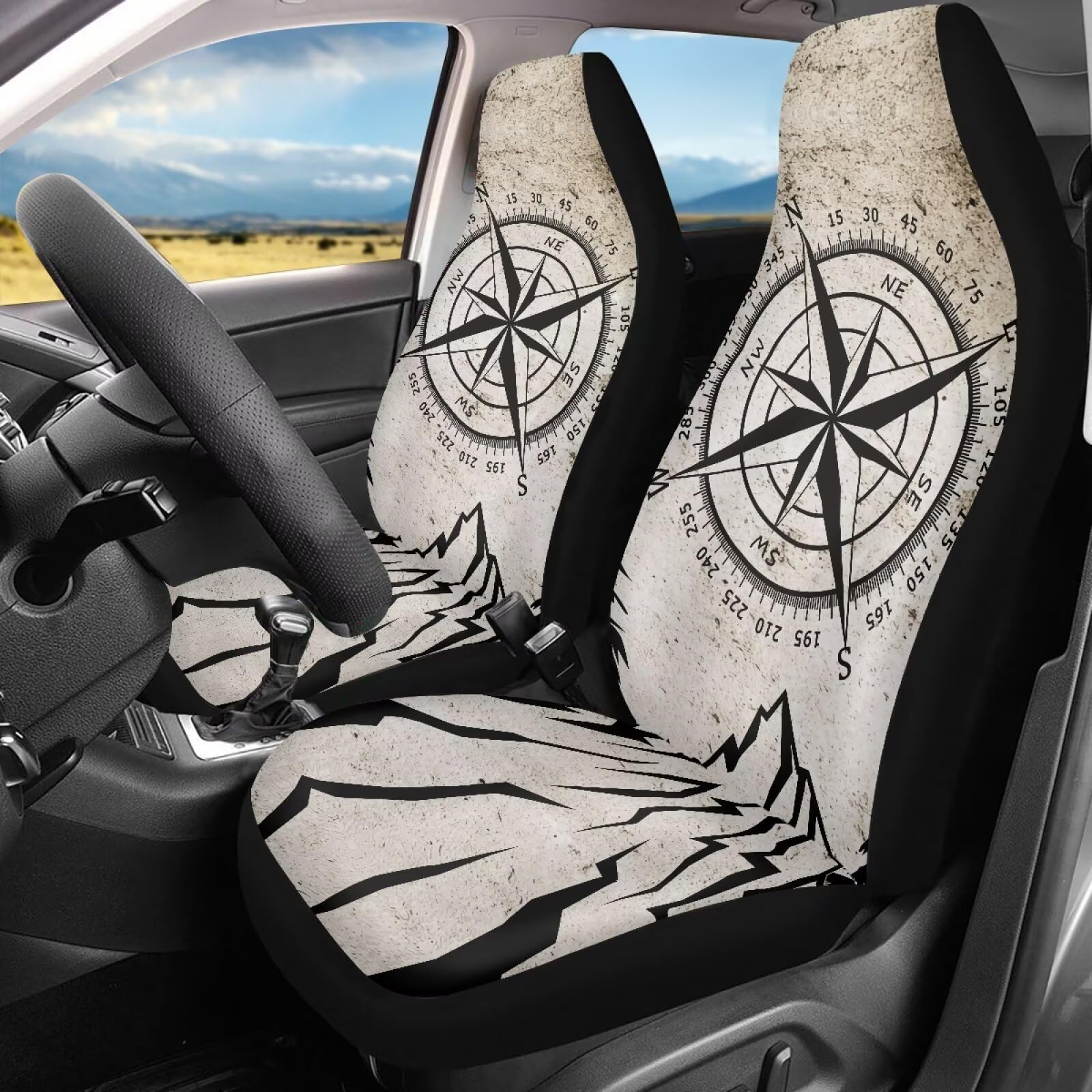 TOADDMOS Speedometer Car Front Seat Cover Set Soft Driver Seat Cover Comfort Bucket Seat Covers Full Protection Saddle Blanket C